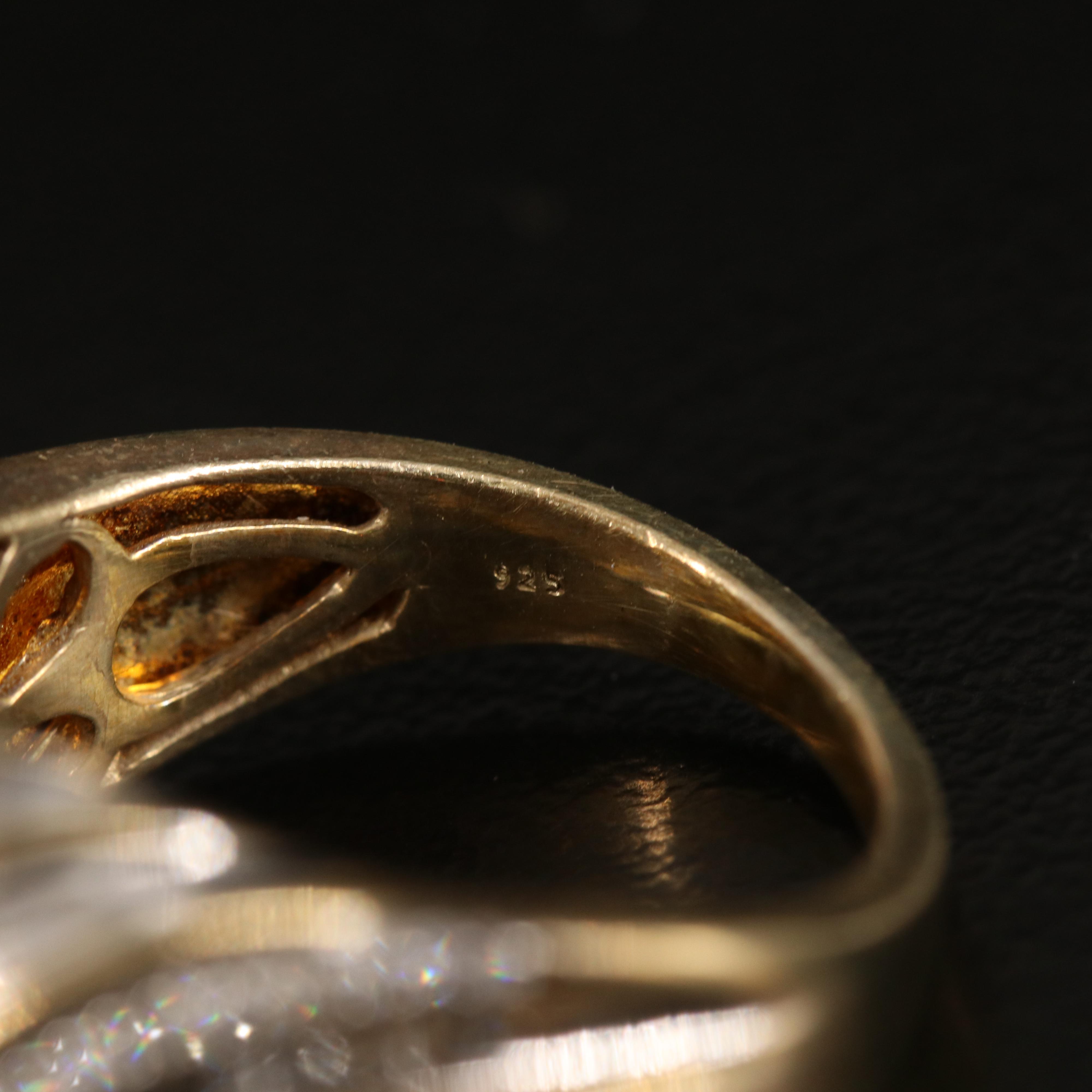 Diamond Crossover Ring in Sterling