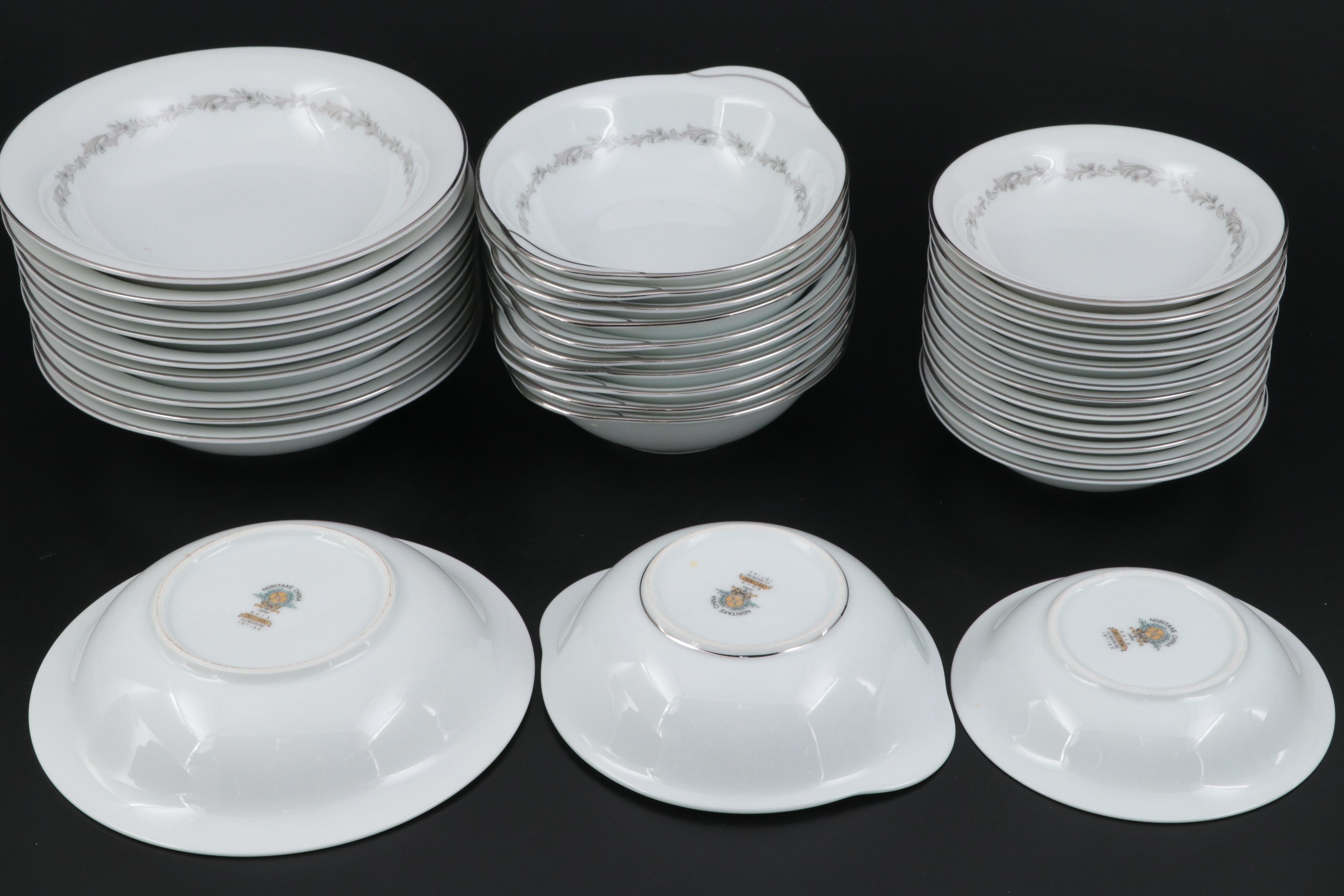 Noritake "Crestmont" Dinnerware and Serving Accessories, Mid to Late 20th C.