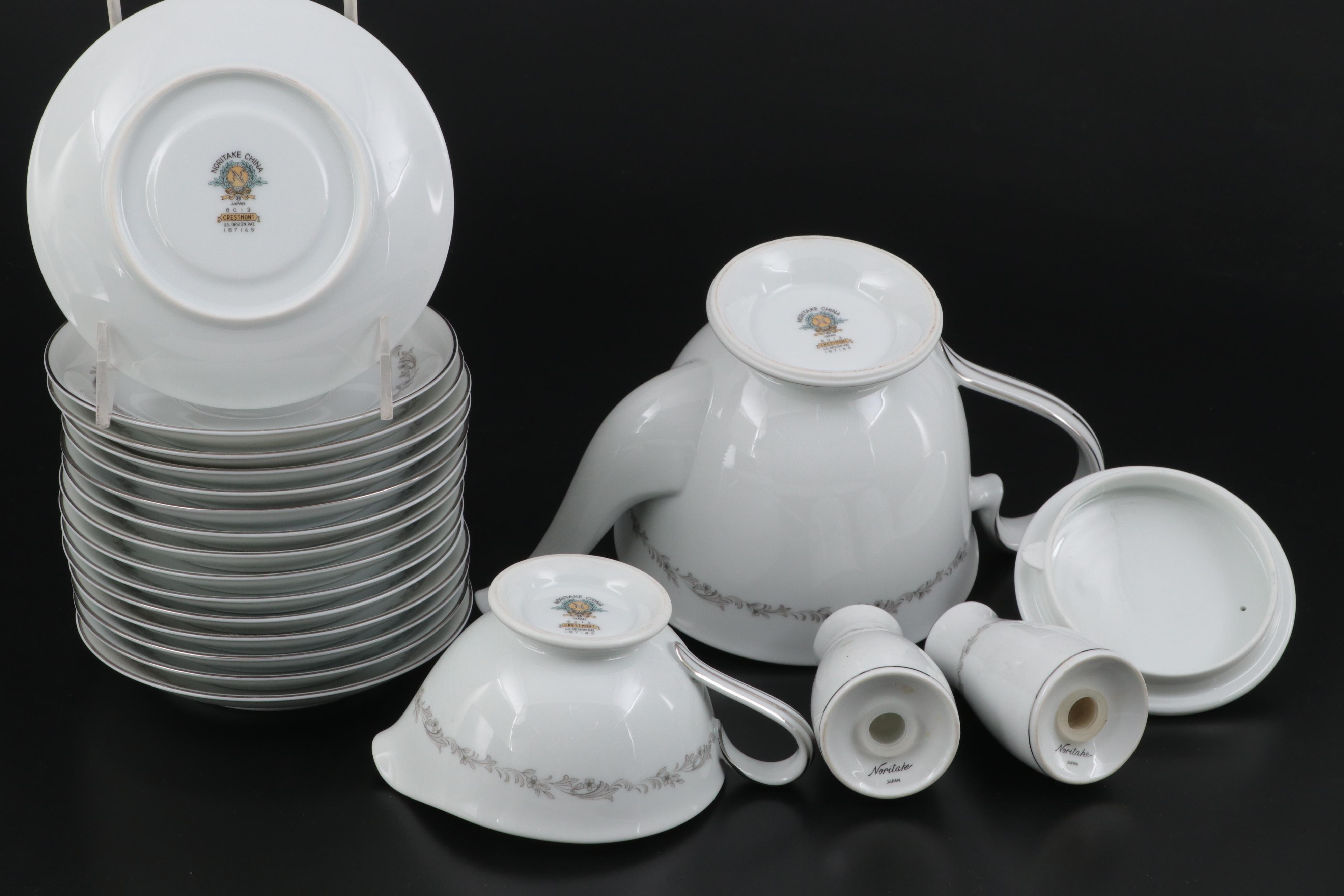 Noritake "Crestmont" Dinnerware and Serving Accessories, Mid to Late 20th C.