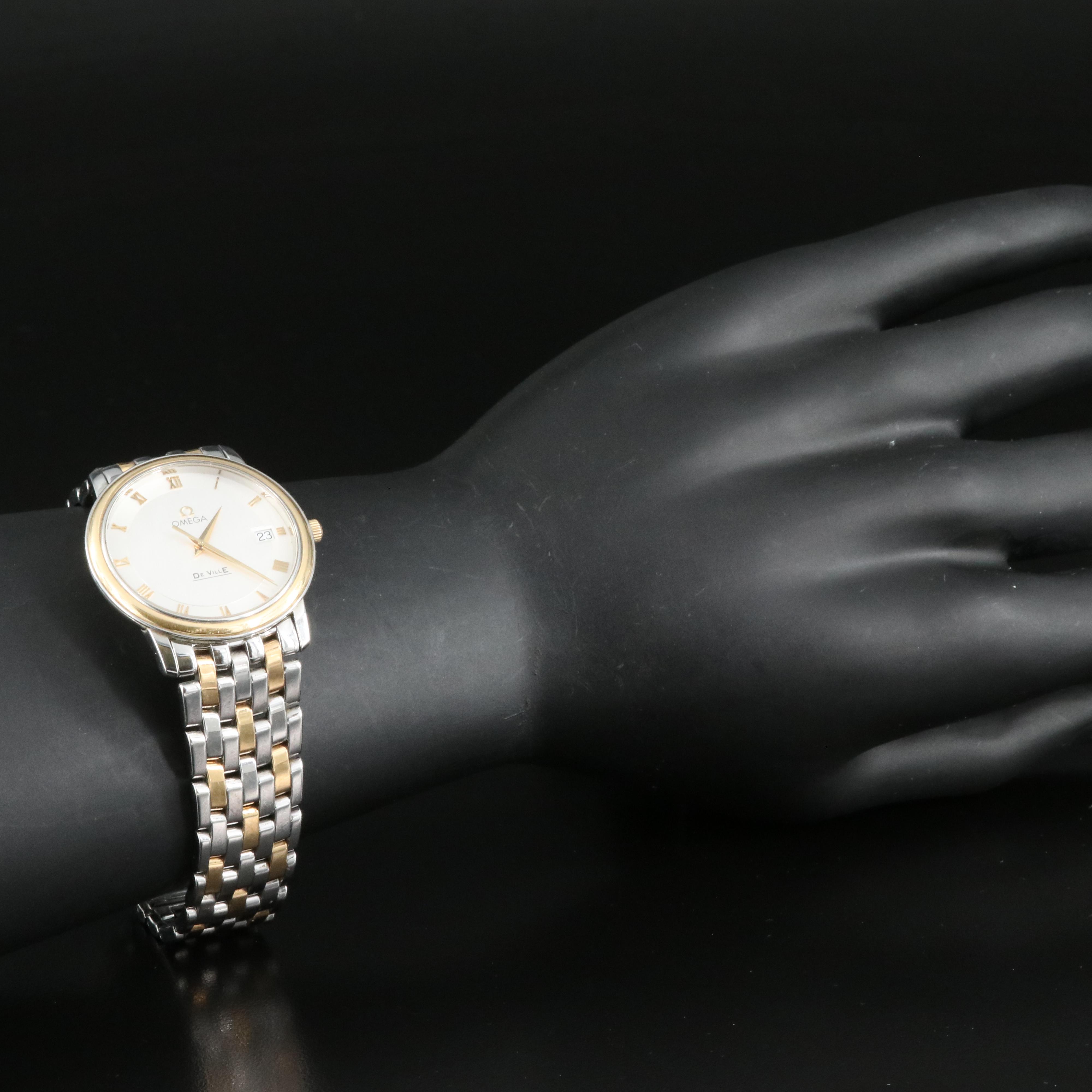 18K and Stainless Steel Omega DeVille Prestige Watch