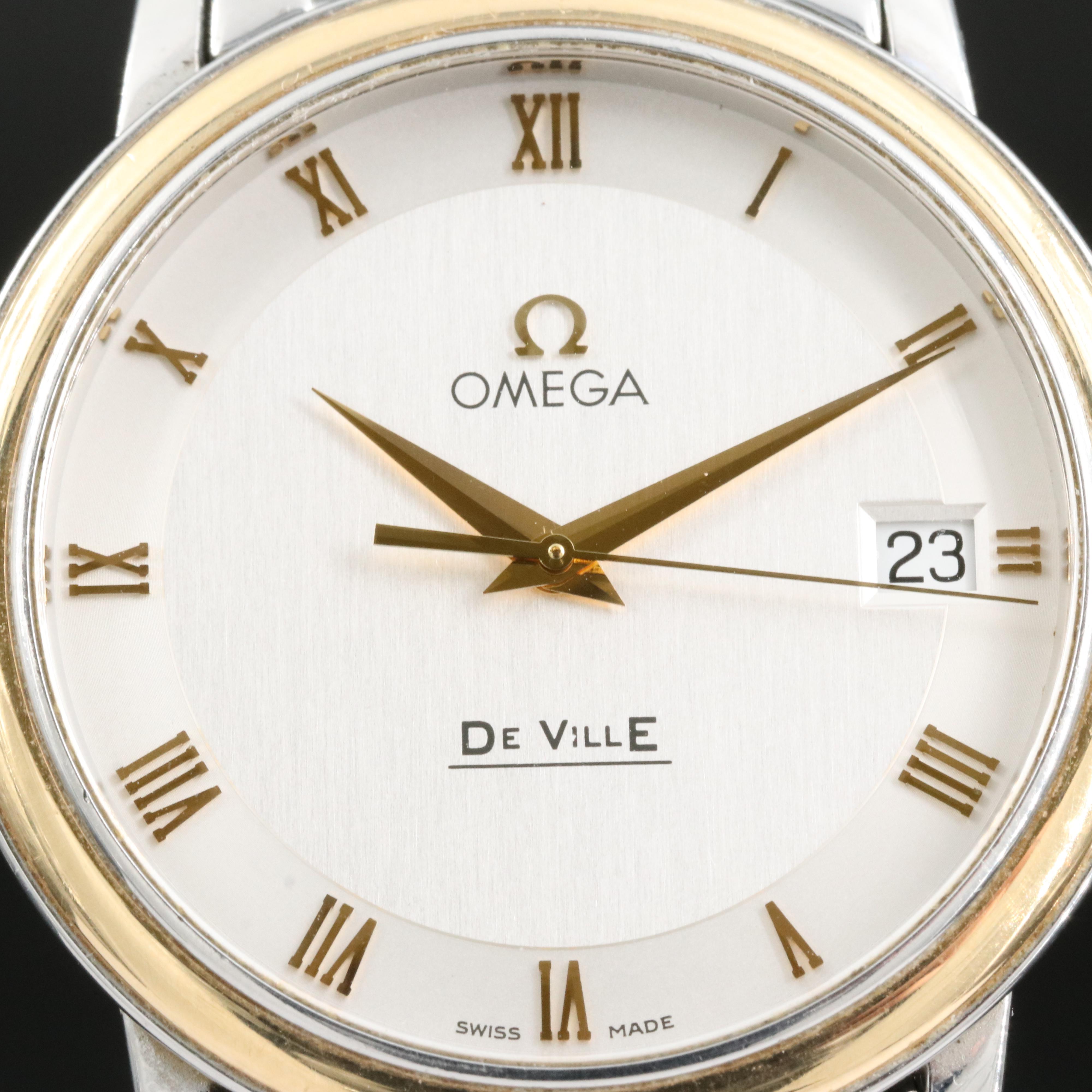 18K and Stainless Steel Omega DeVille Prestige Watch