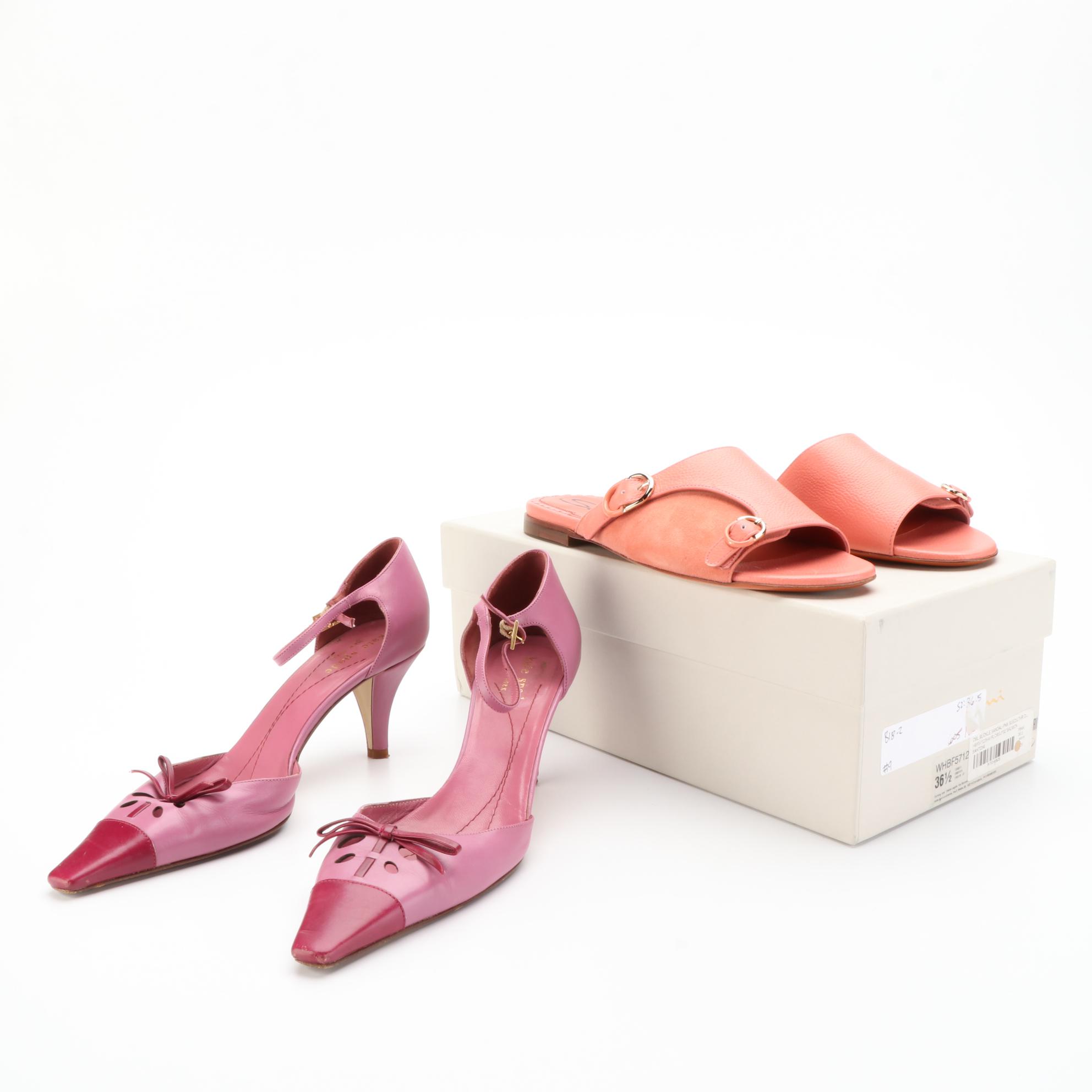 Kate Spade Pointed Toe Pumps and Santoni Leather Sandals