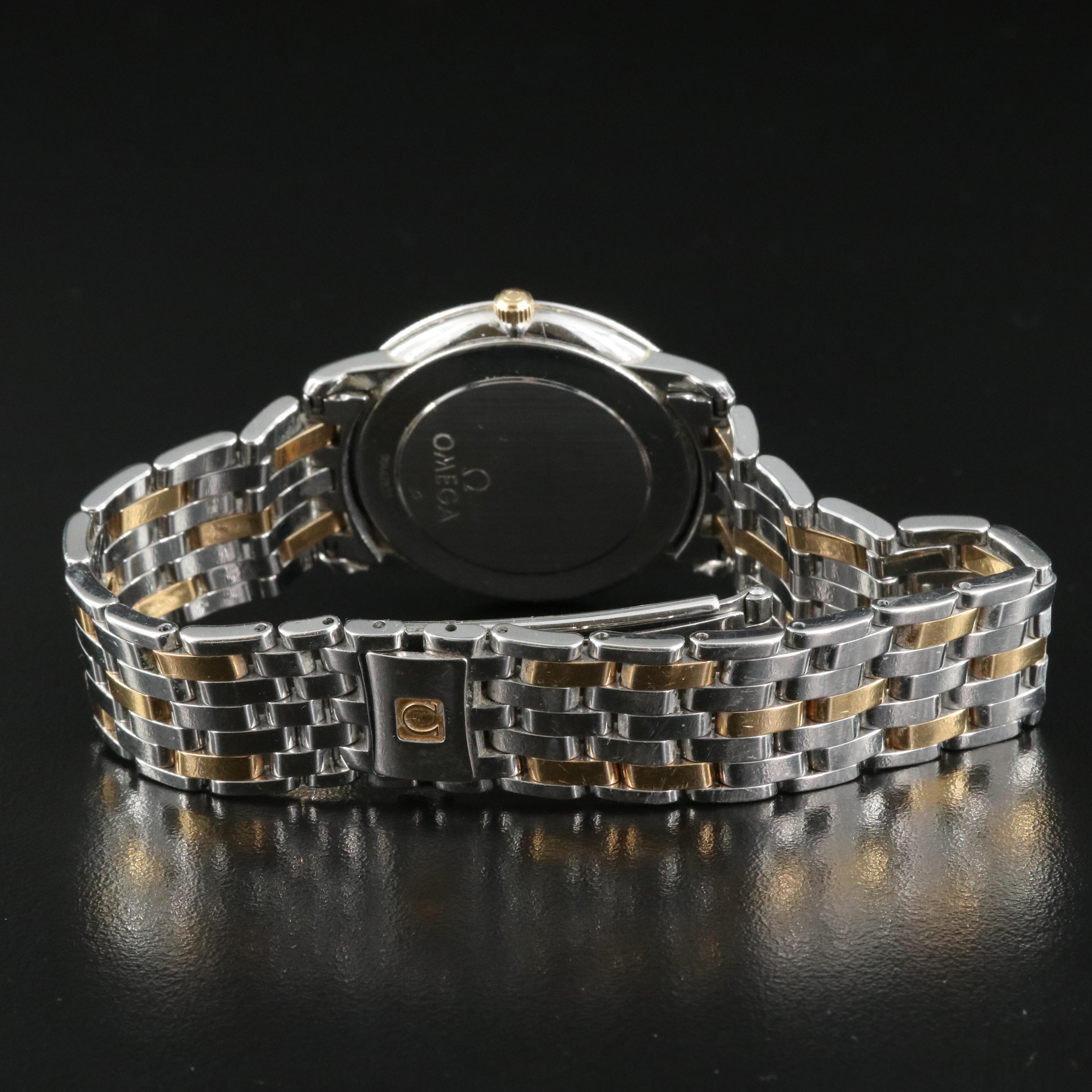 18K and Stainless Steel Omega DeVille Prestige Watch