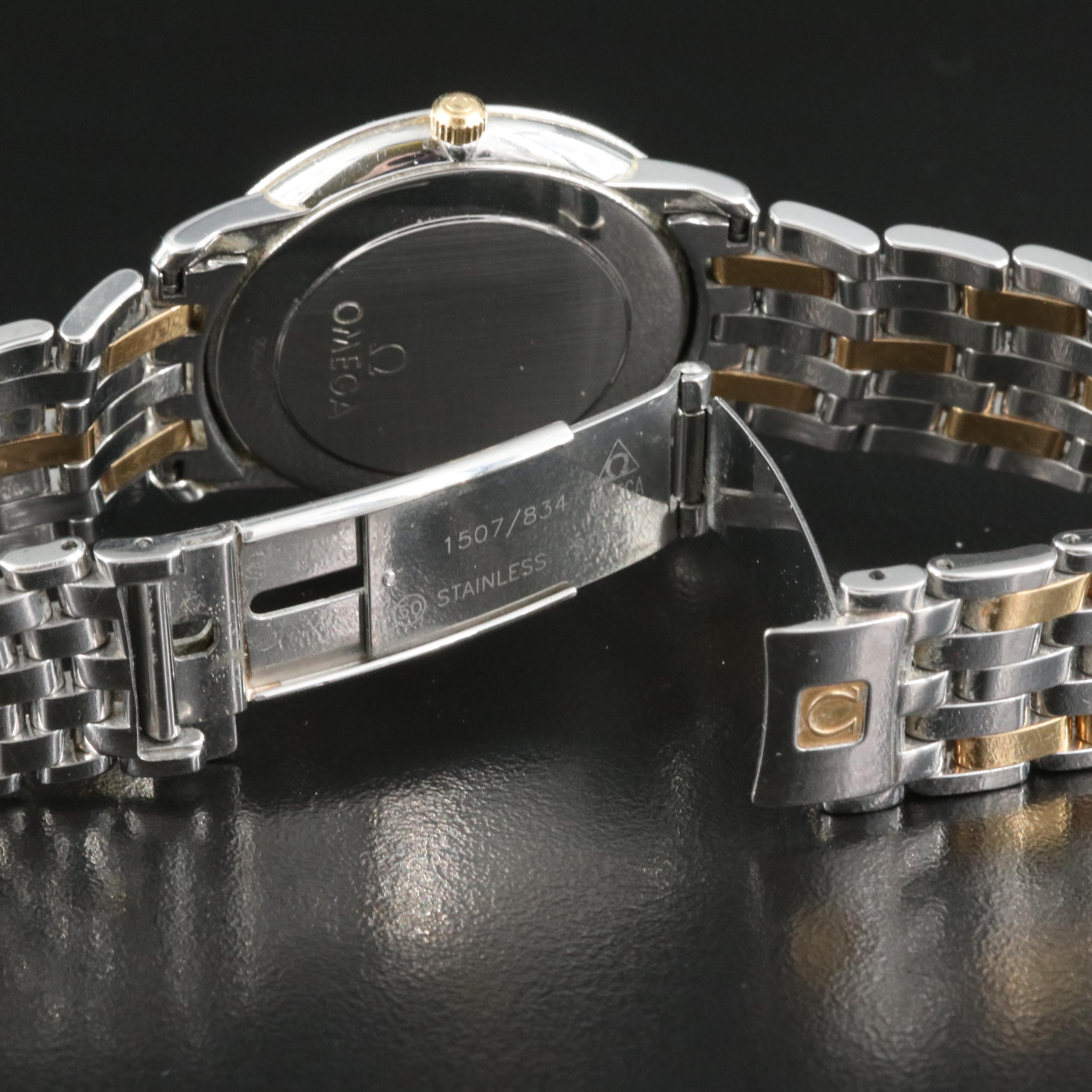 18K and Stainless Steel Omega DeVille Prestige Watch