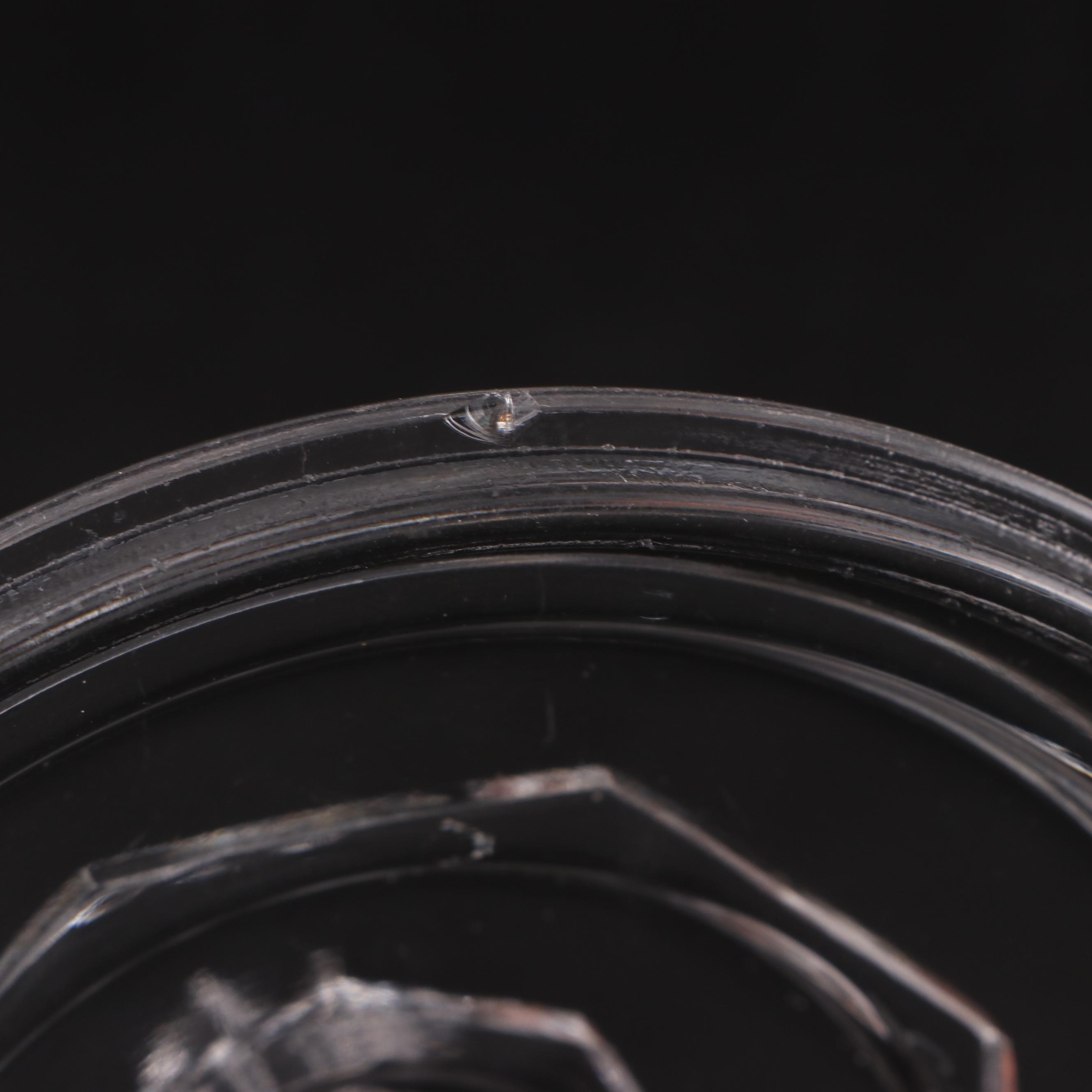 Art Deco Pressed Glass Lidded Vanity Box, Early 20th Century