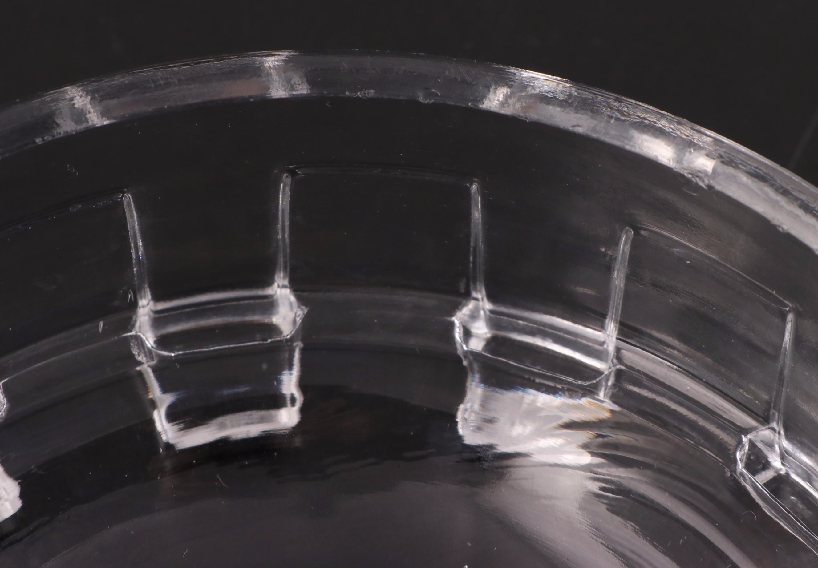 Art Deco Pressed Glass Lidded Vanity Box, Early 20th Century