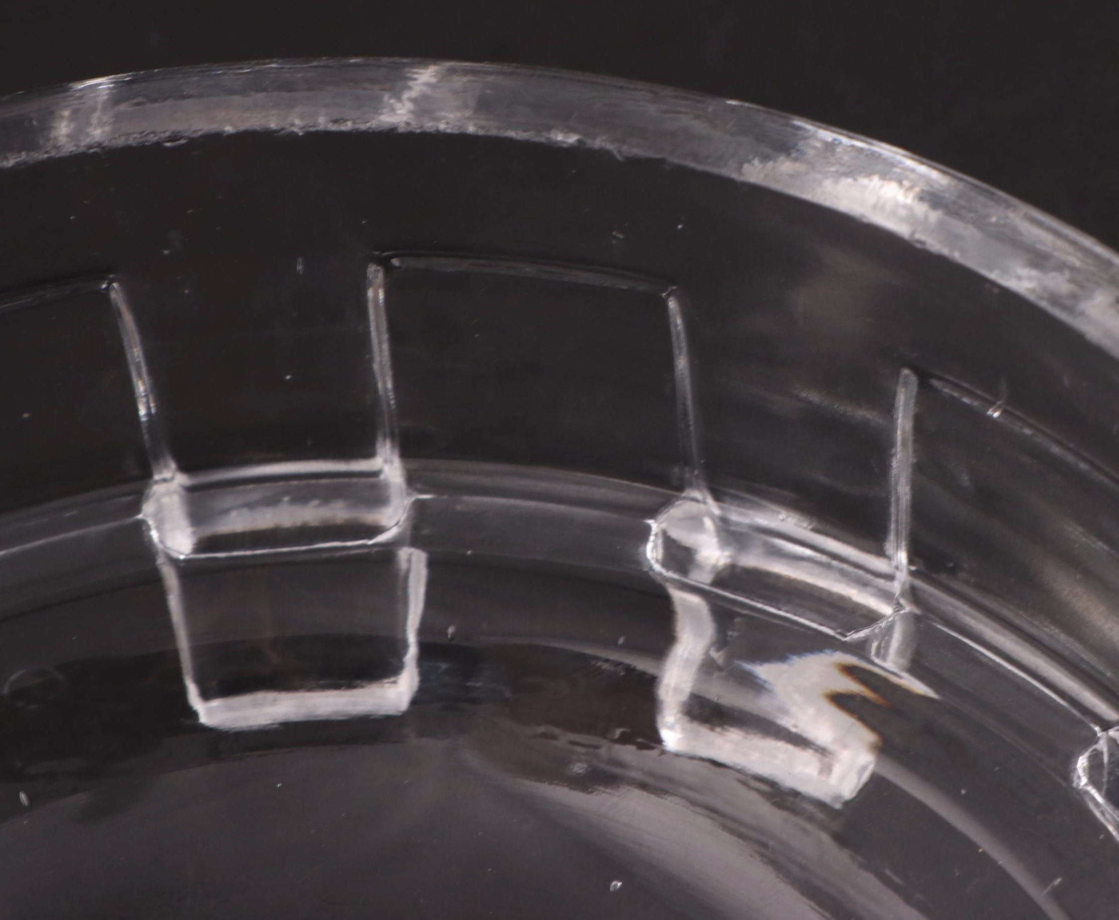 Art Deco Pressed Glass Lidded Vanity Box, Early 20th Century