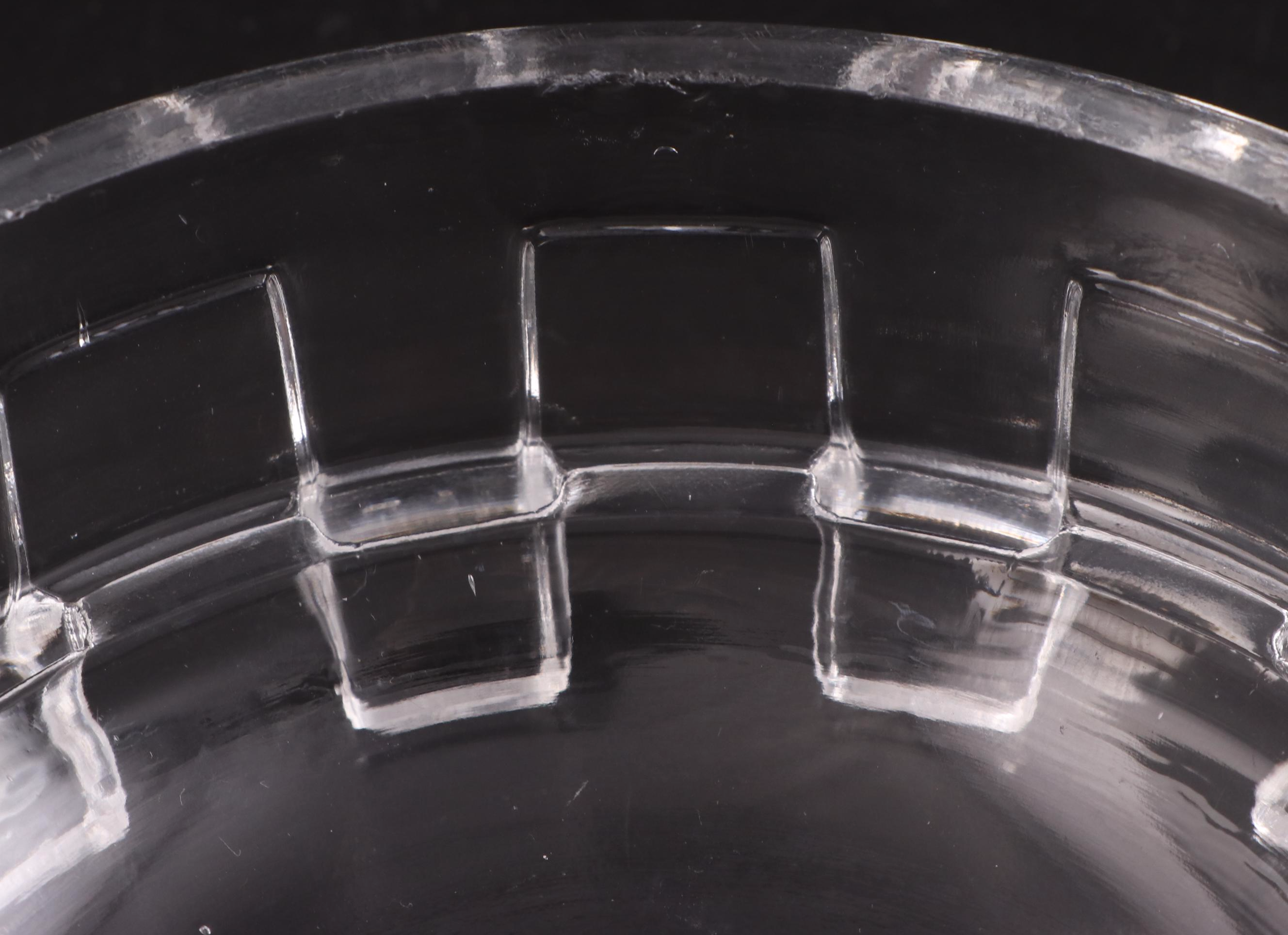 Art Deco Pressed Glass Lidded Vanity Box, Early 20th Century