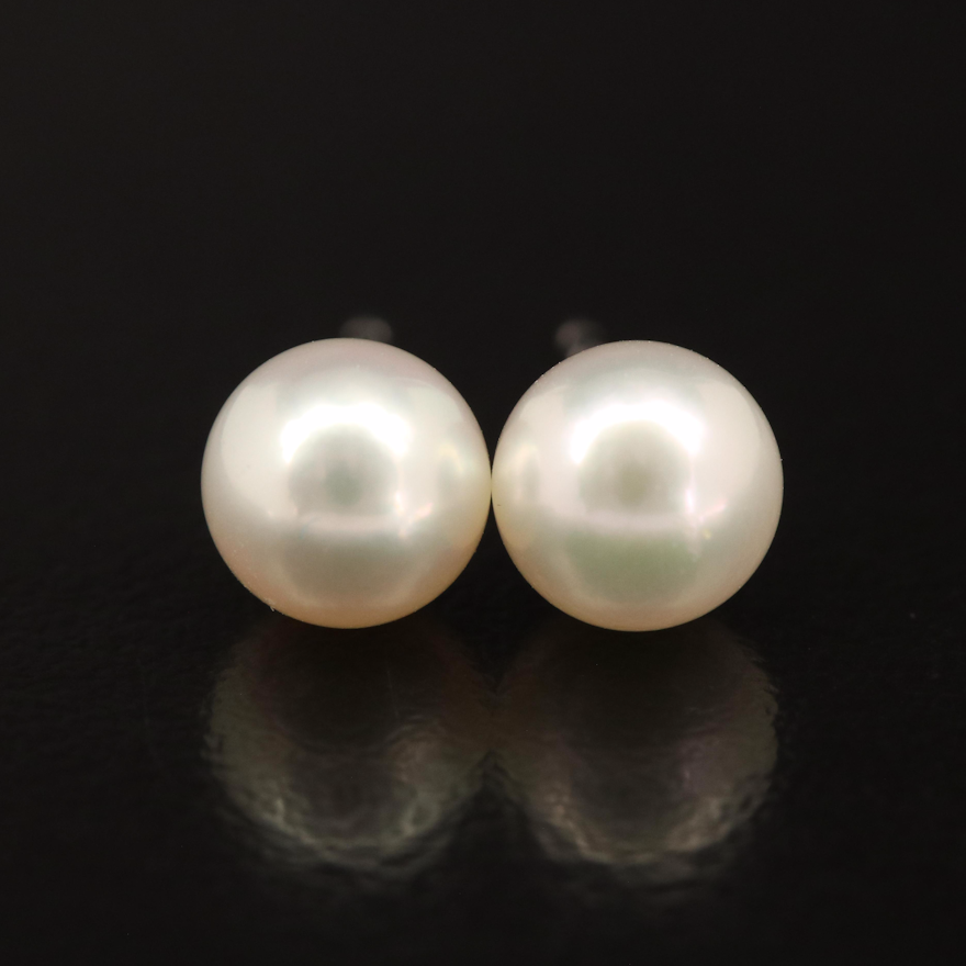 Mikimoto 18K Pearl Stud Earrings