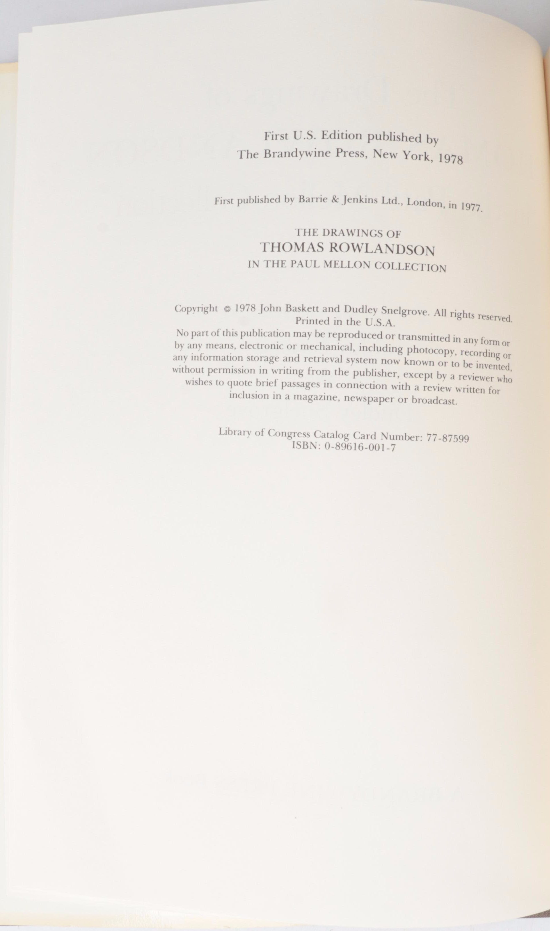 First Edition "The Drawings of Thomas Rowlandson" by John Bakett and More