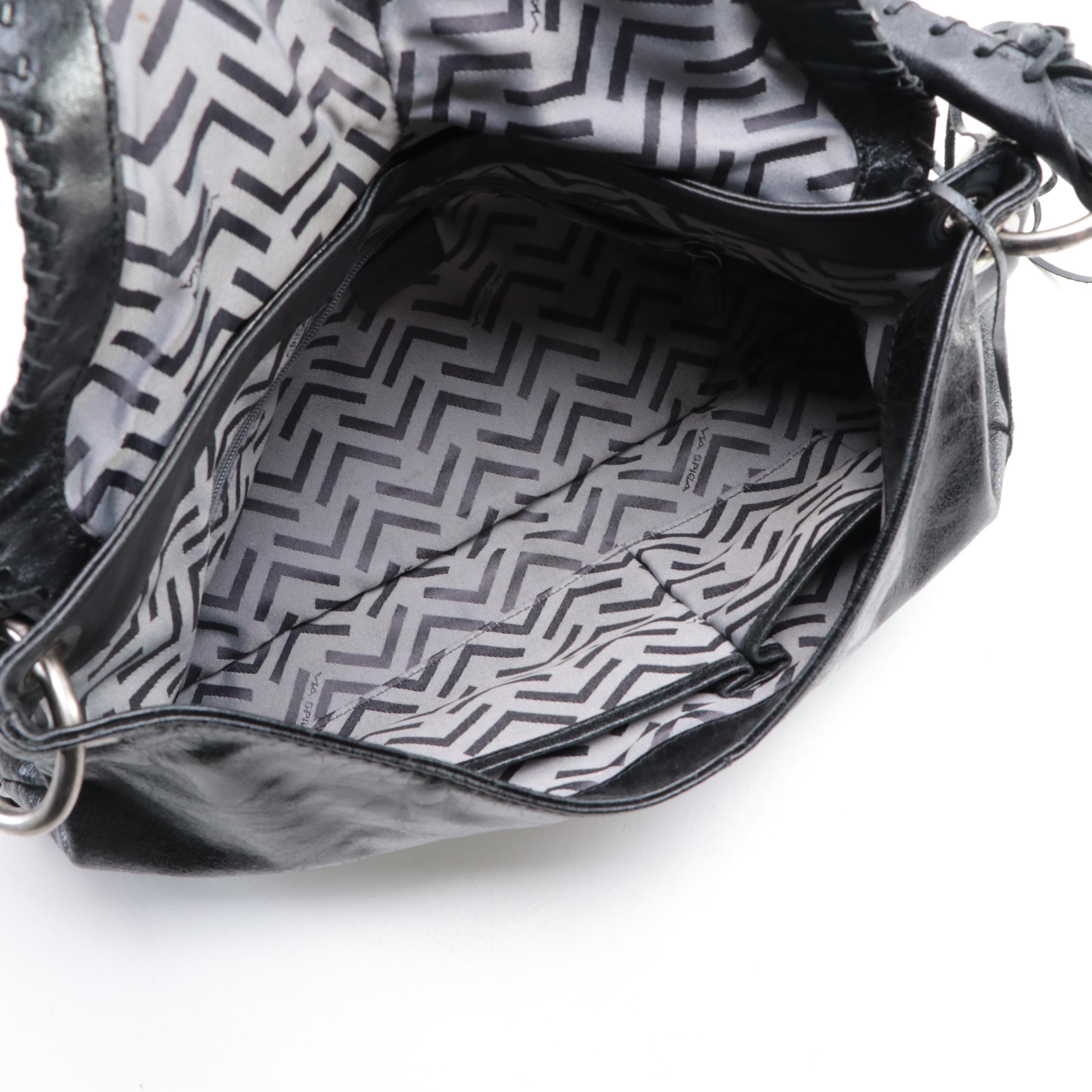 AllSaints Hobo Bag in Textured Leather and Via Spiga Flap Shoulder Bag