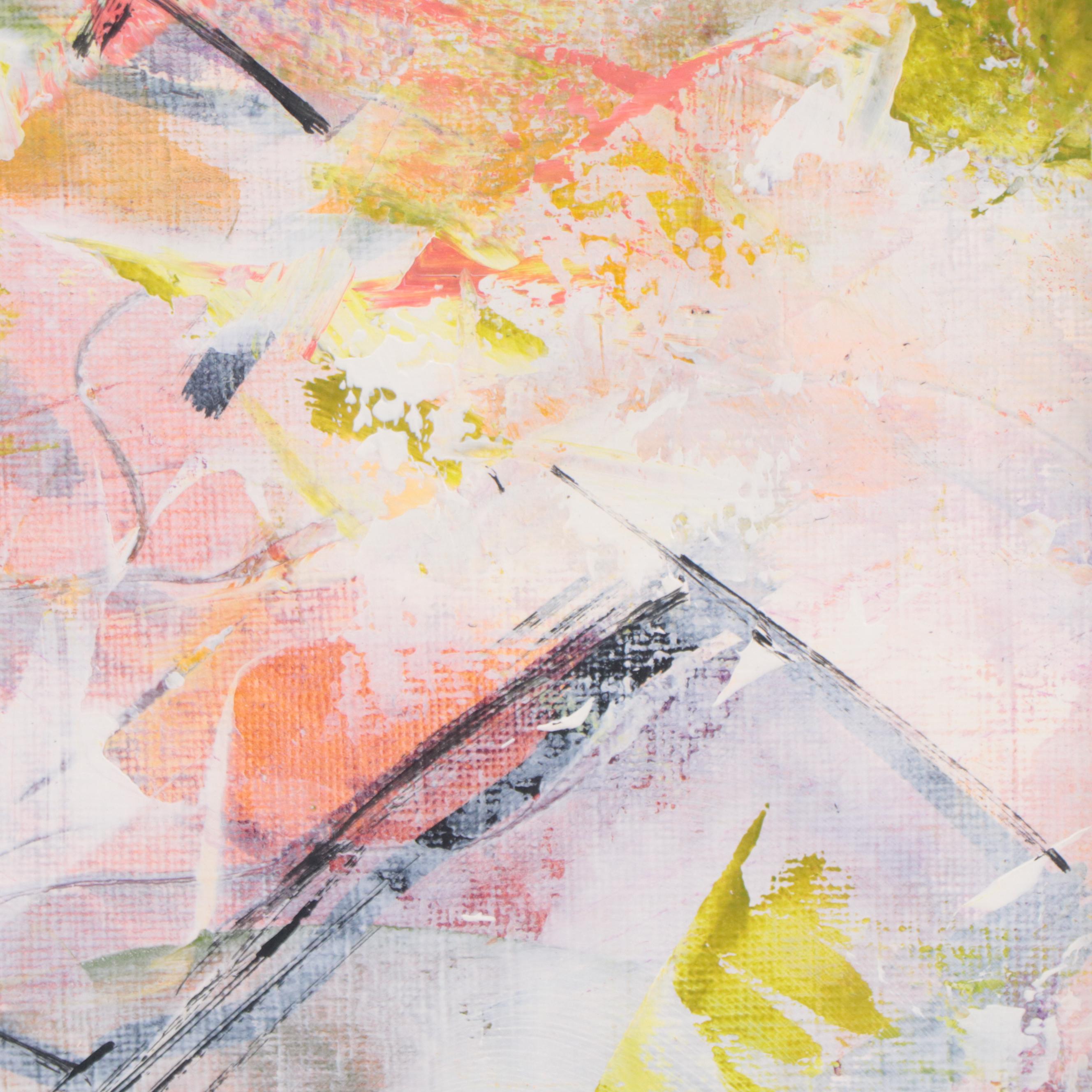 Sanna Abstract Acrylic Painting "Golden Glow"