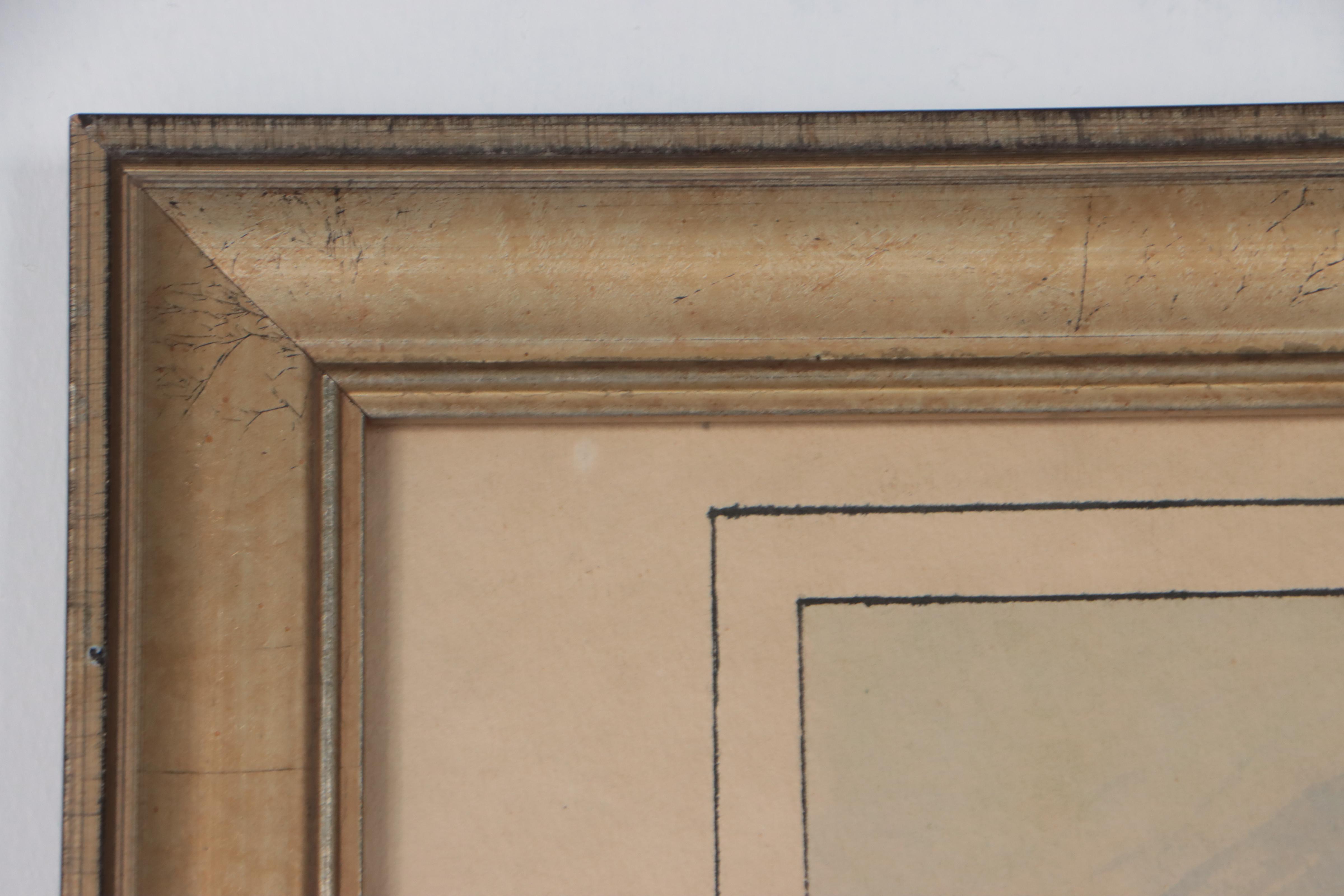 W. Ashton Architectural Watercolor Painting