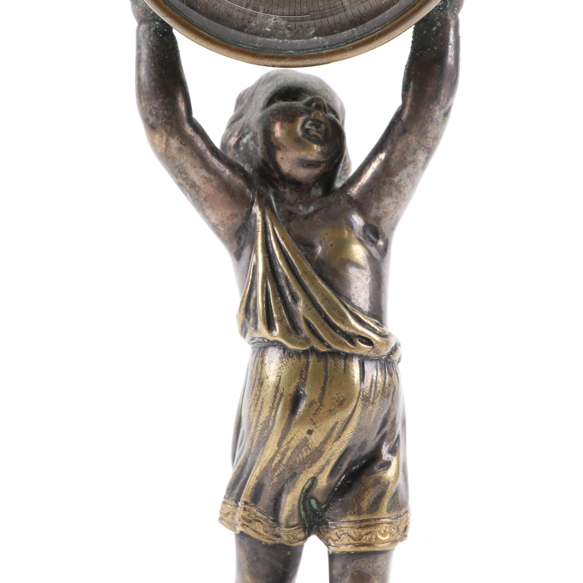 Susse Frères Bronze Pertuis, Naudet, Hulot & Bourgeois Barometer Thermometer