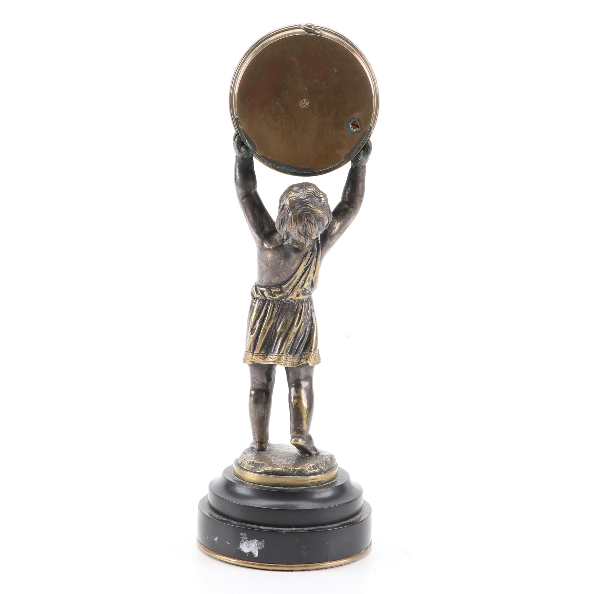 Susse Frères Bronze Pertuis, Naudet, Hulot & Bourgeois Barometer Thermometer