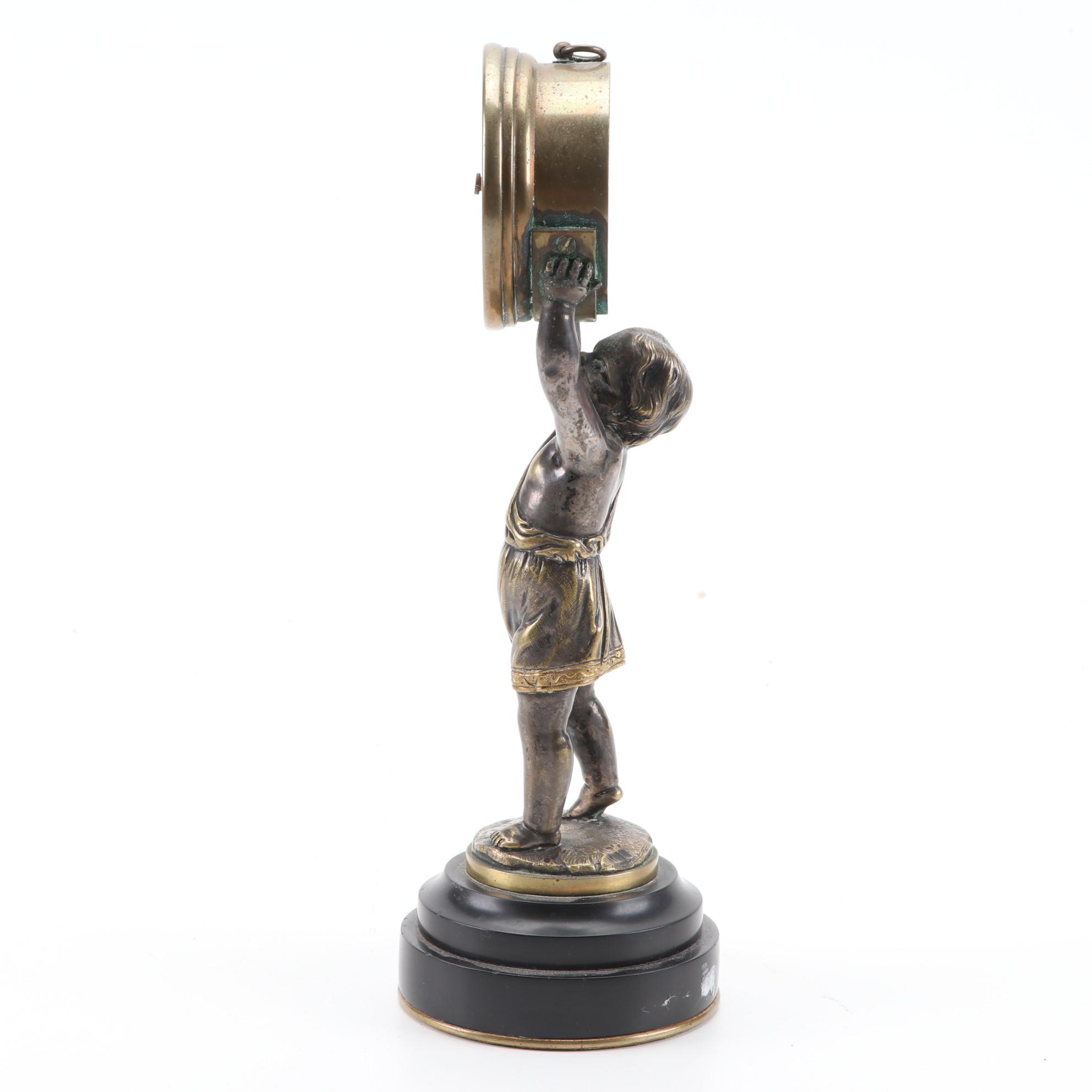 Susse Frères Bronze Pertuis, Naudet, Hulot & Bourgeois Barometer Thermometer