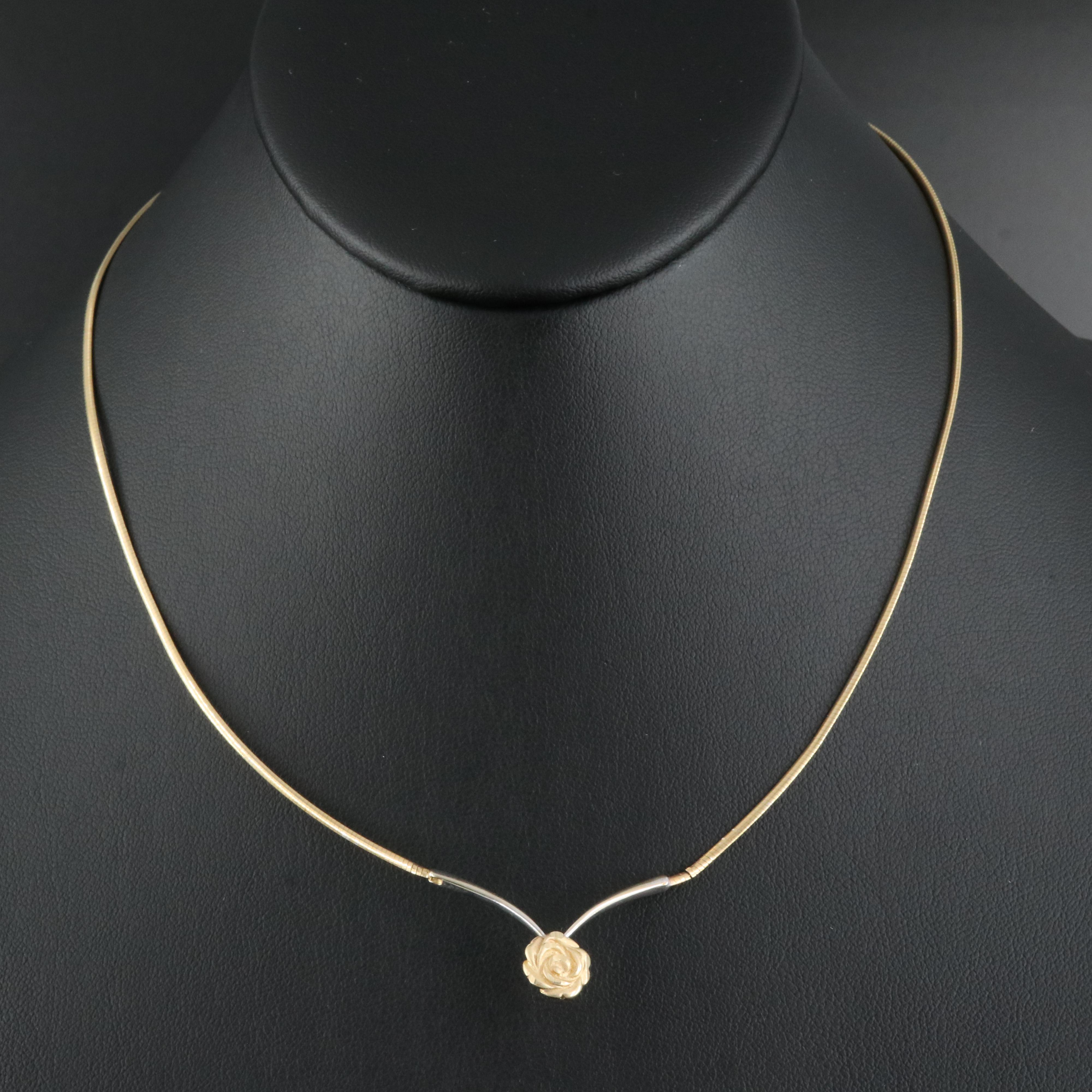 14K Rose Necklace