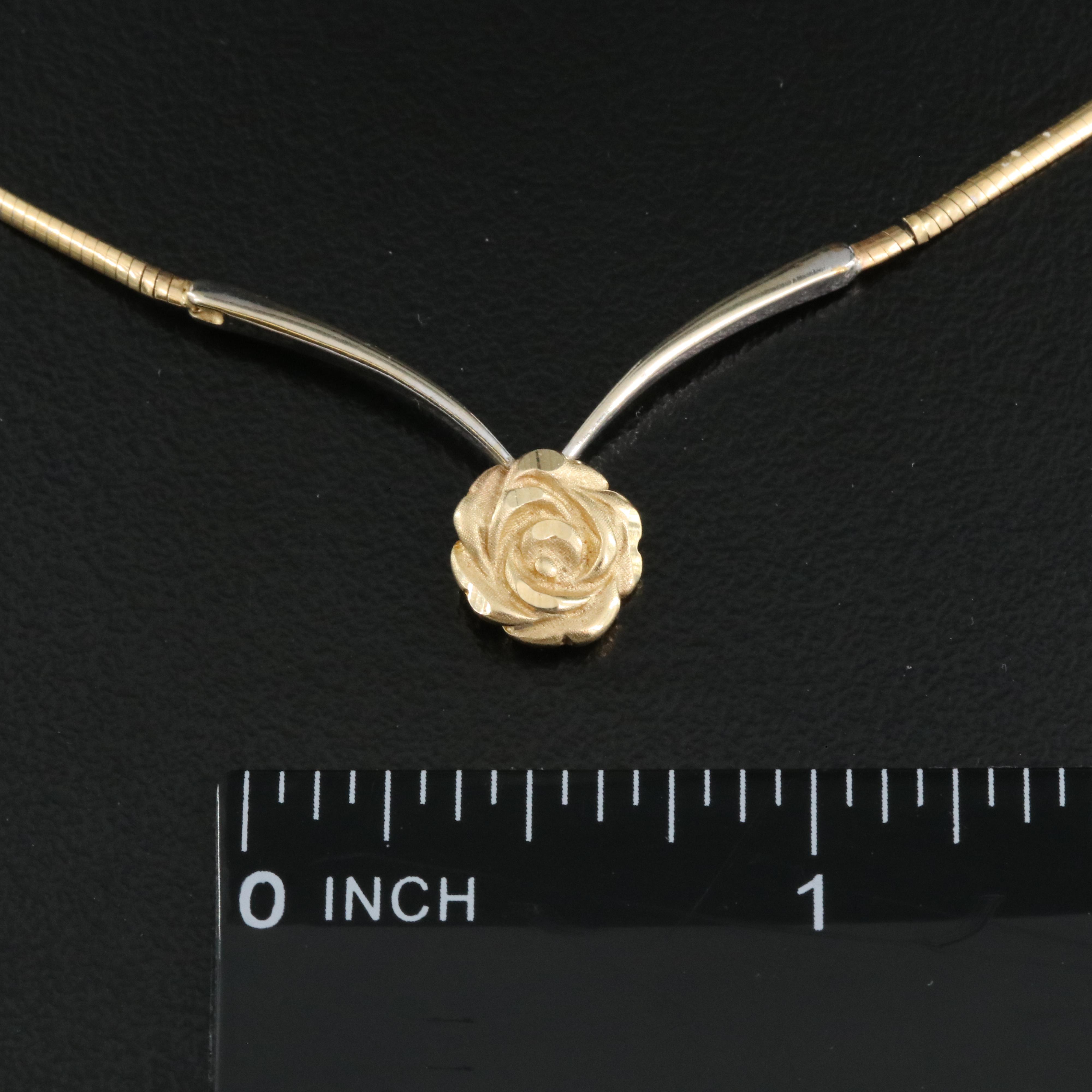14K Rose Necklace