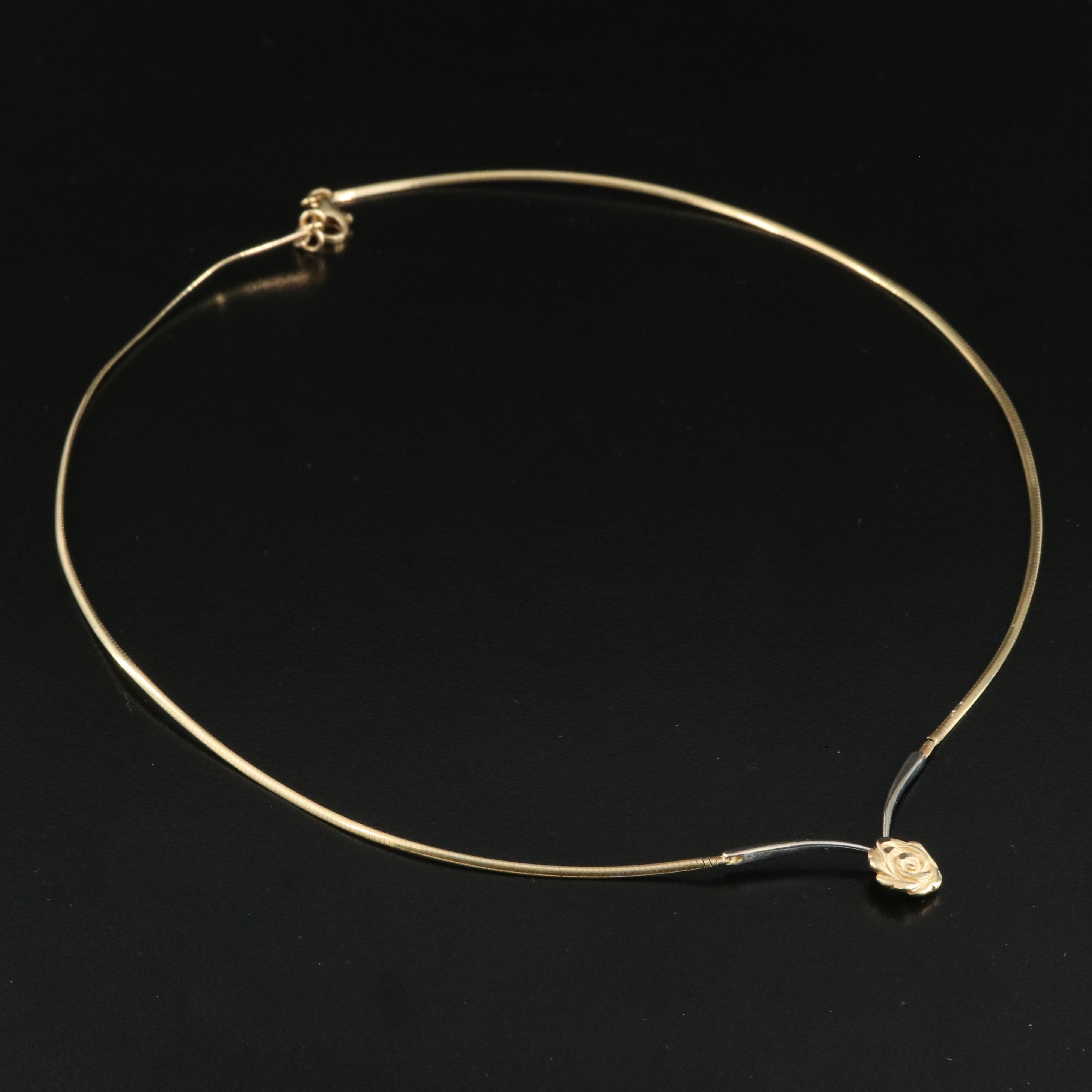 14K Rose Necklace