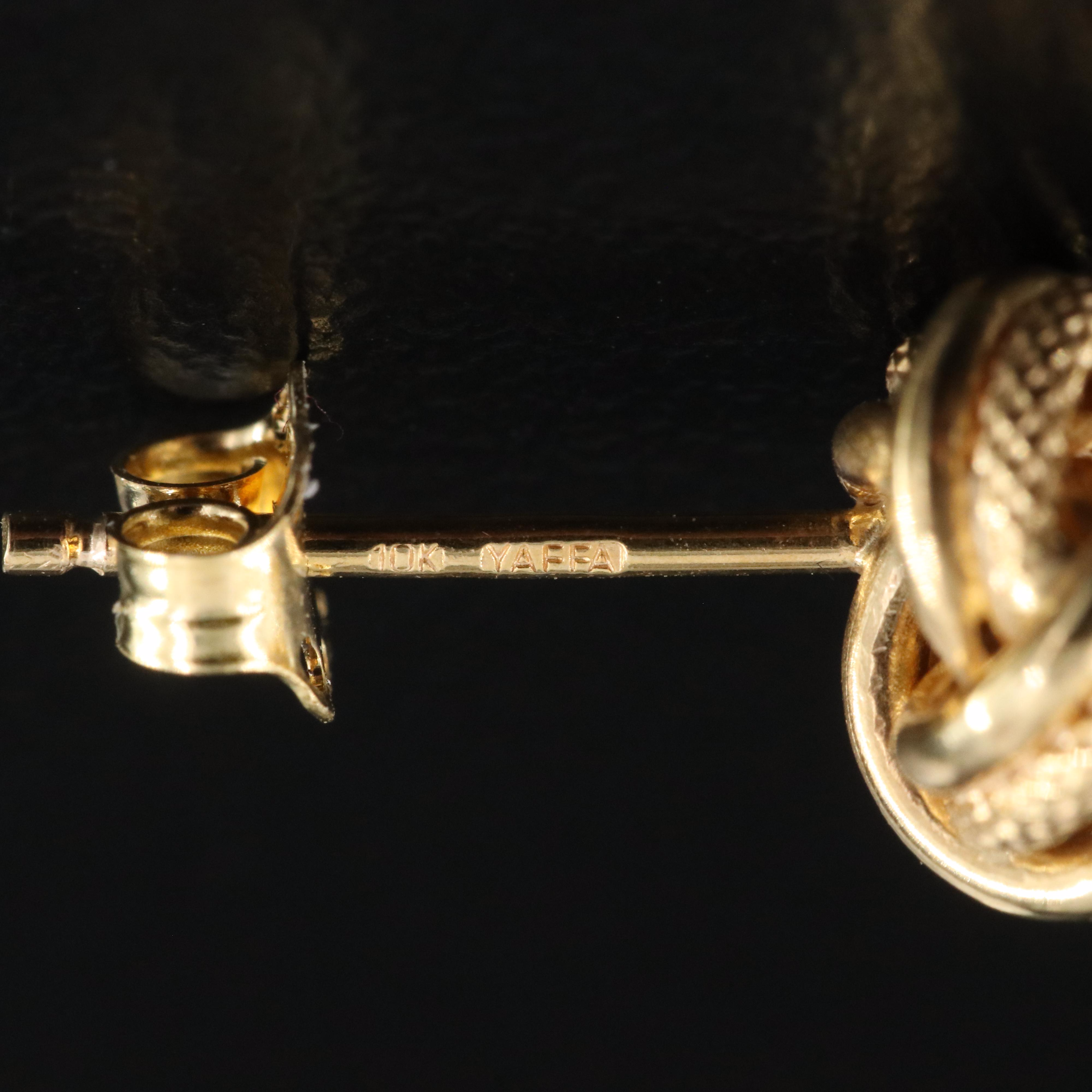 10K Love Knot Stud Earrings