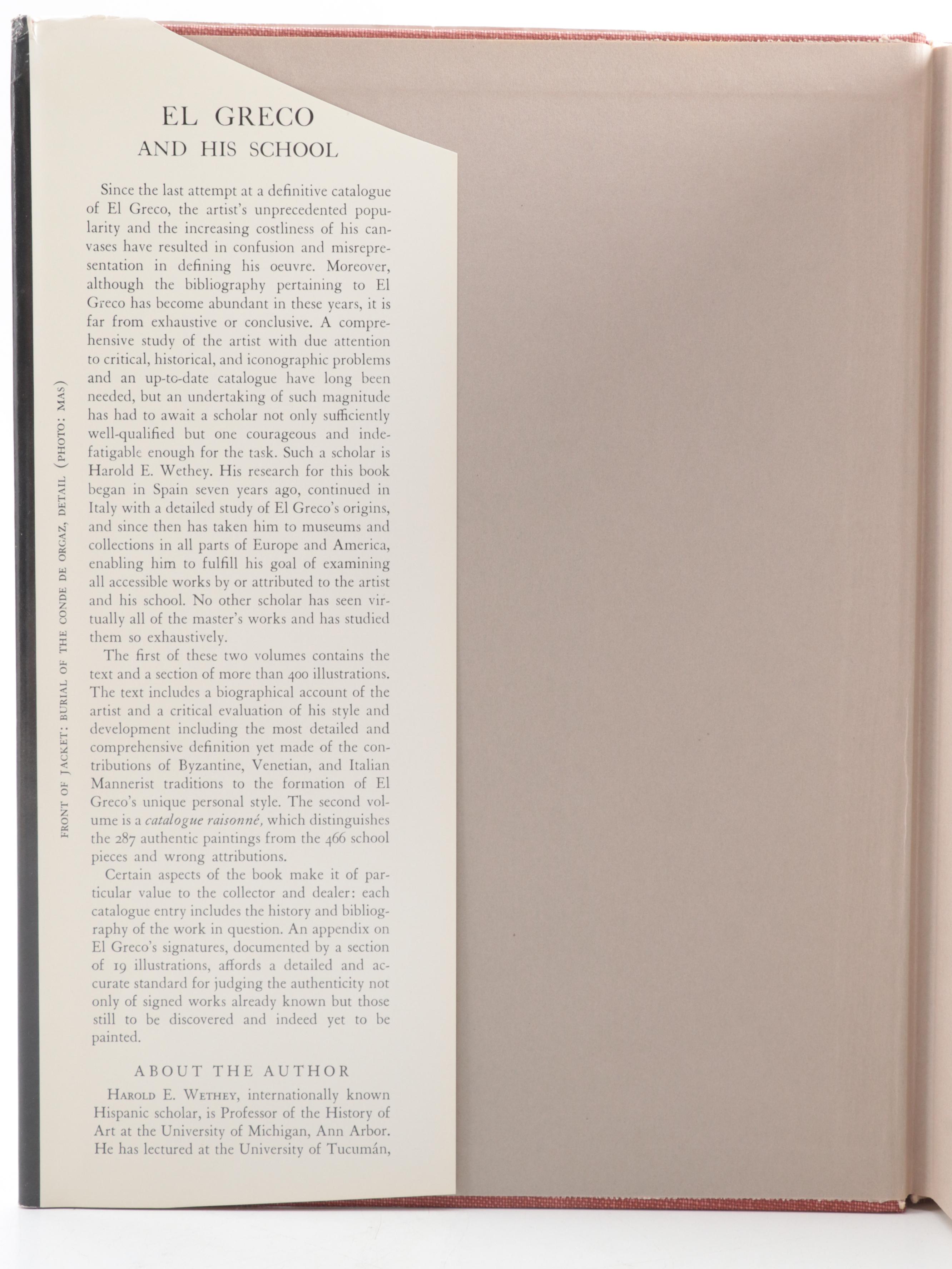 First Edition "El Greco and His School" by Harold Wethey and More
