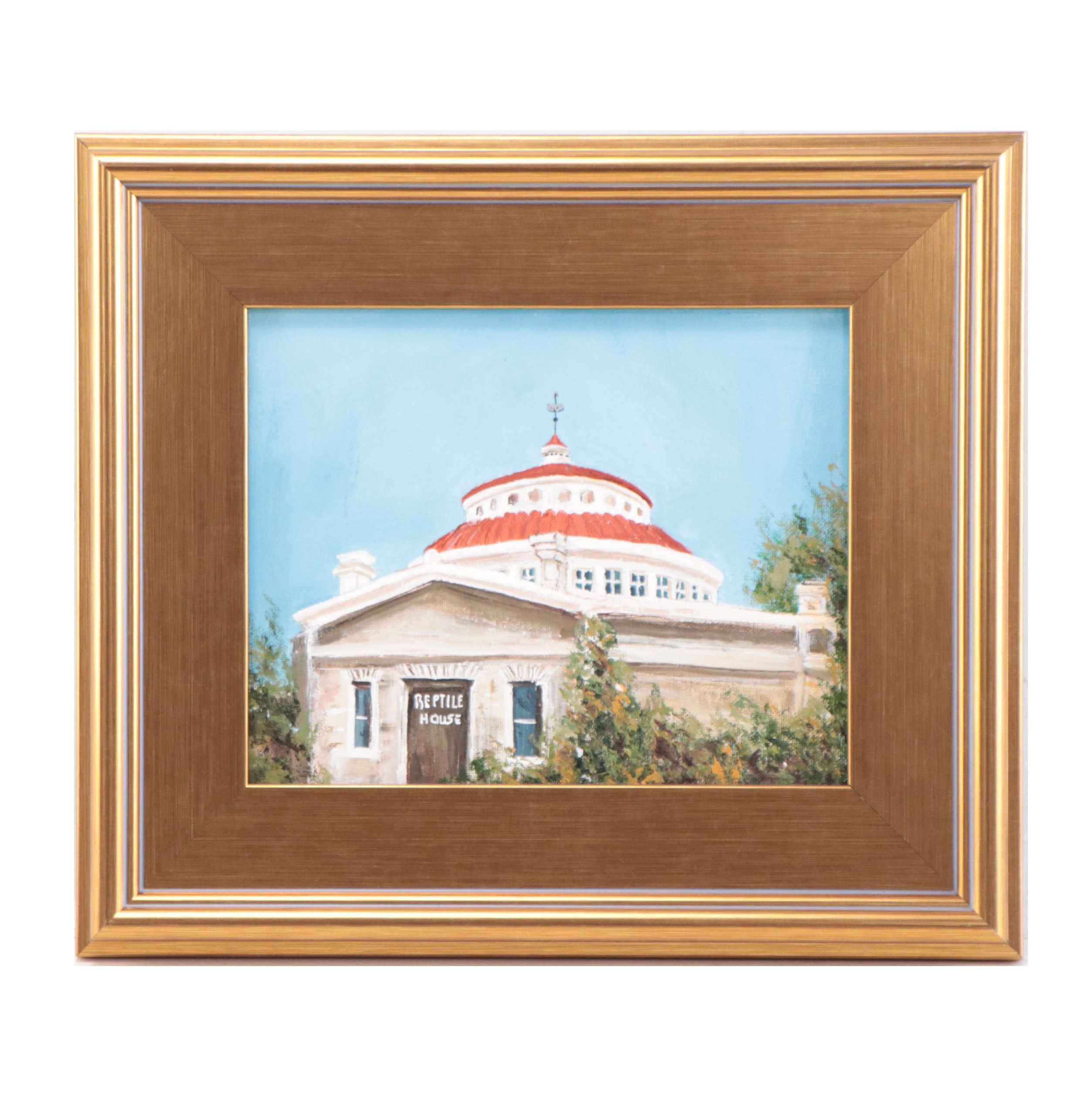 Sanna Acrylic Painting "Cincinnati Zoo - Reptile House," 2022