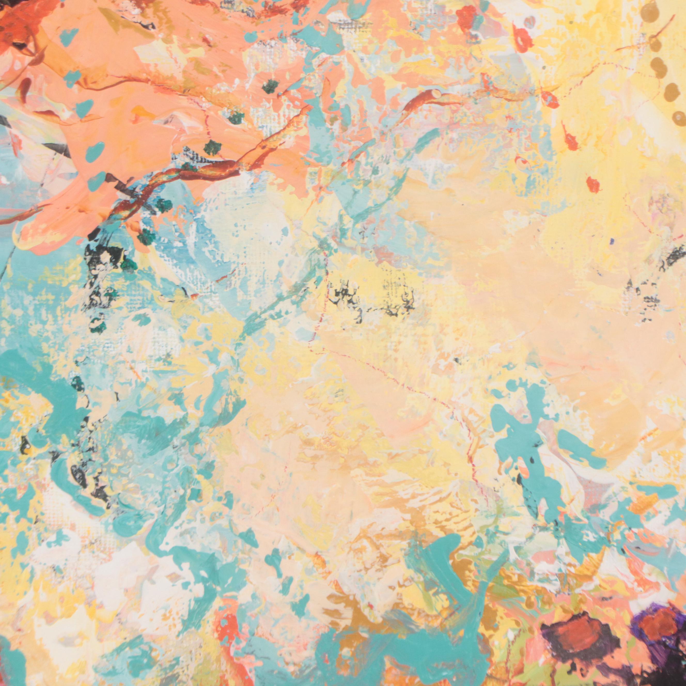 Sanna Abstract Acrylic Painting "Morning Warm-up"