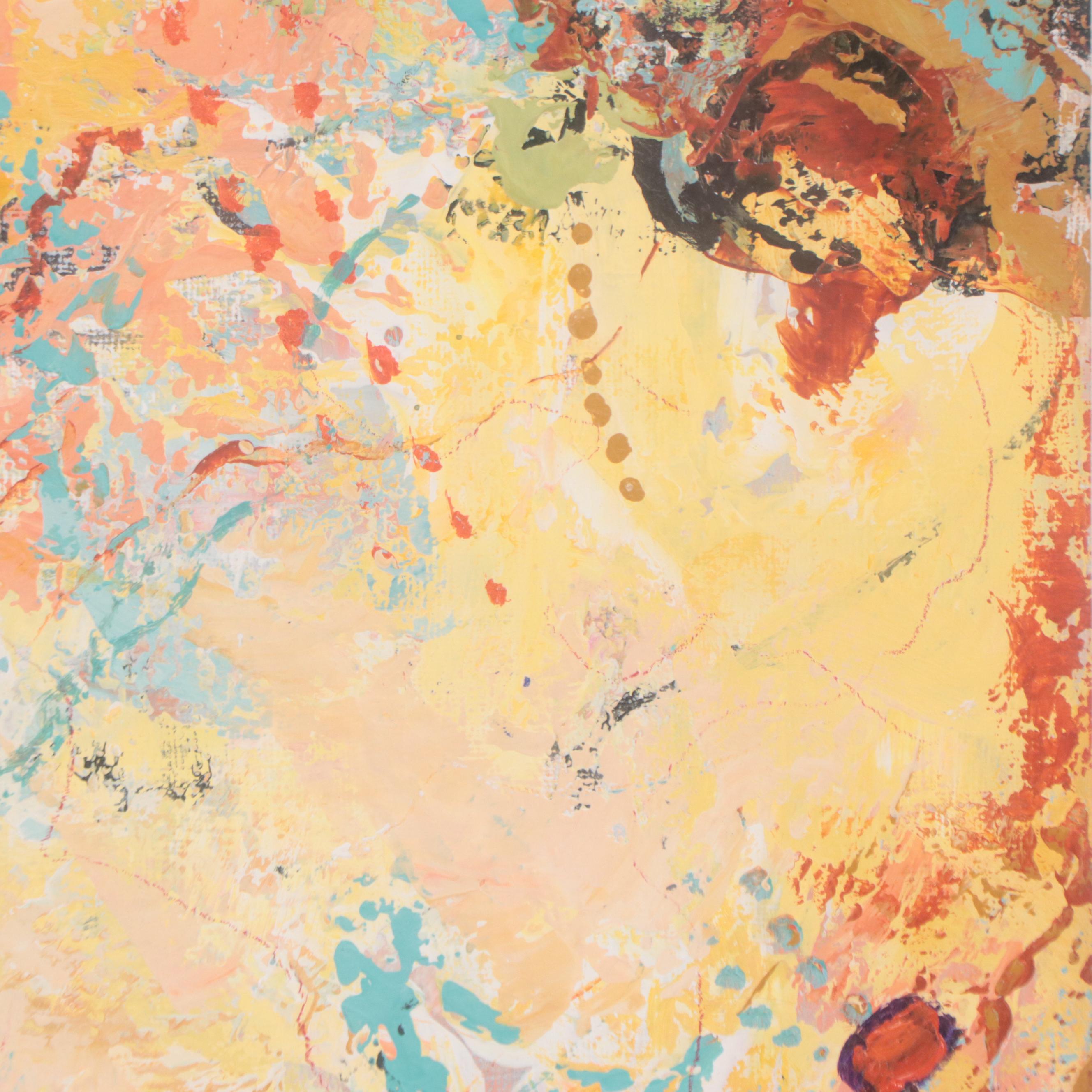 Sanna Abstract Acrylic Painting "Morning Warm-up"