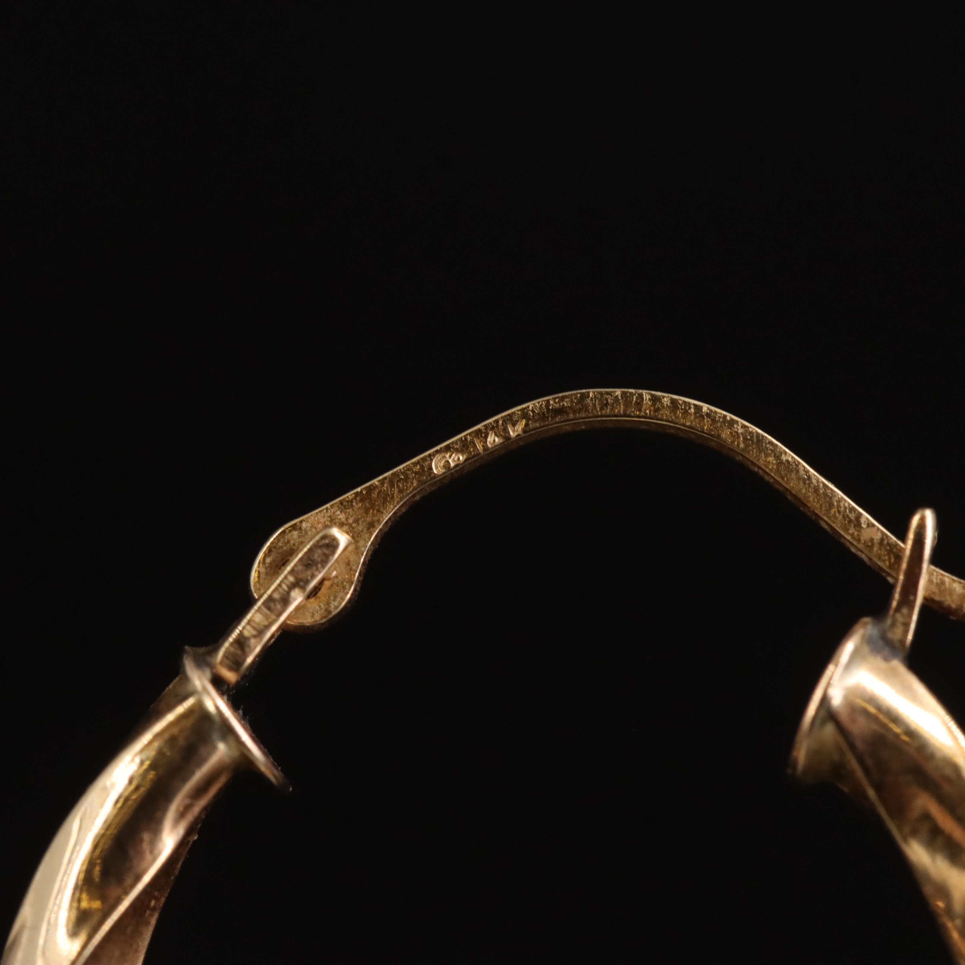 14K Twisted Hoop Earrings