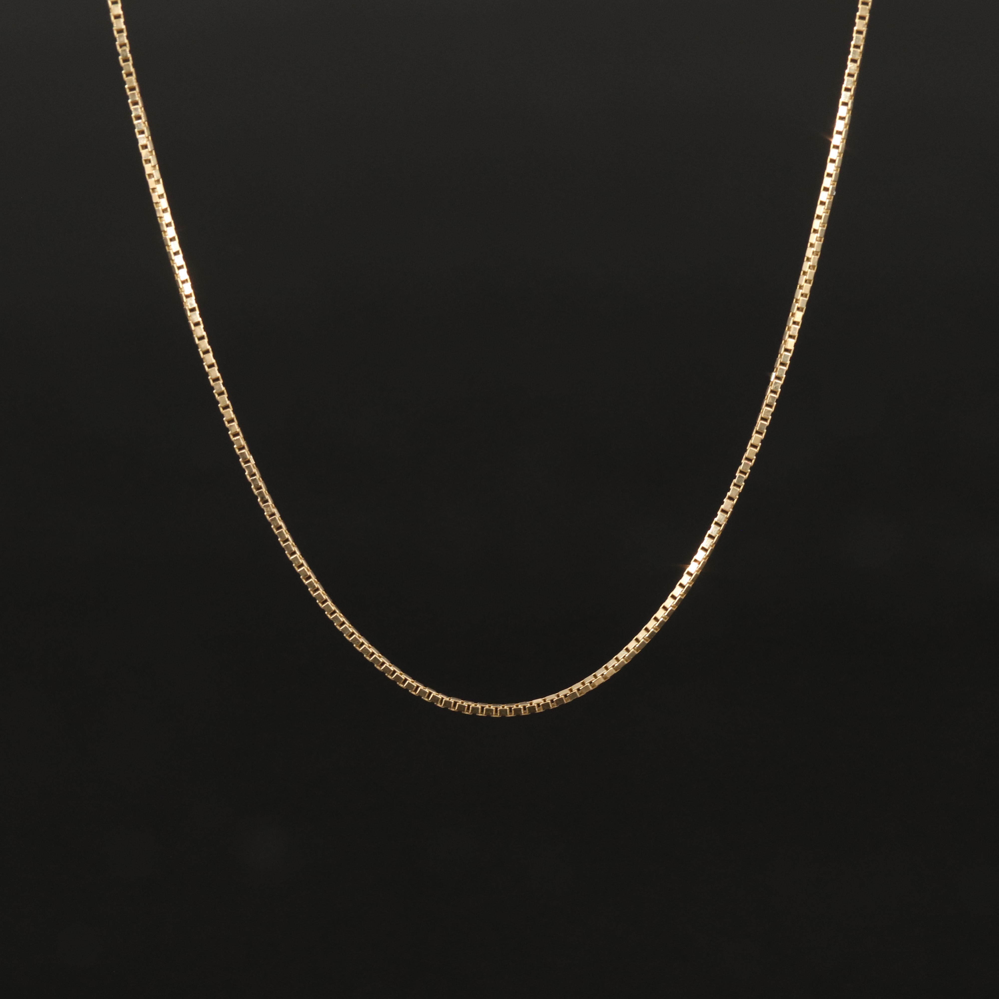 14K Box Chain Necklace