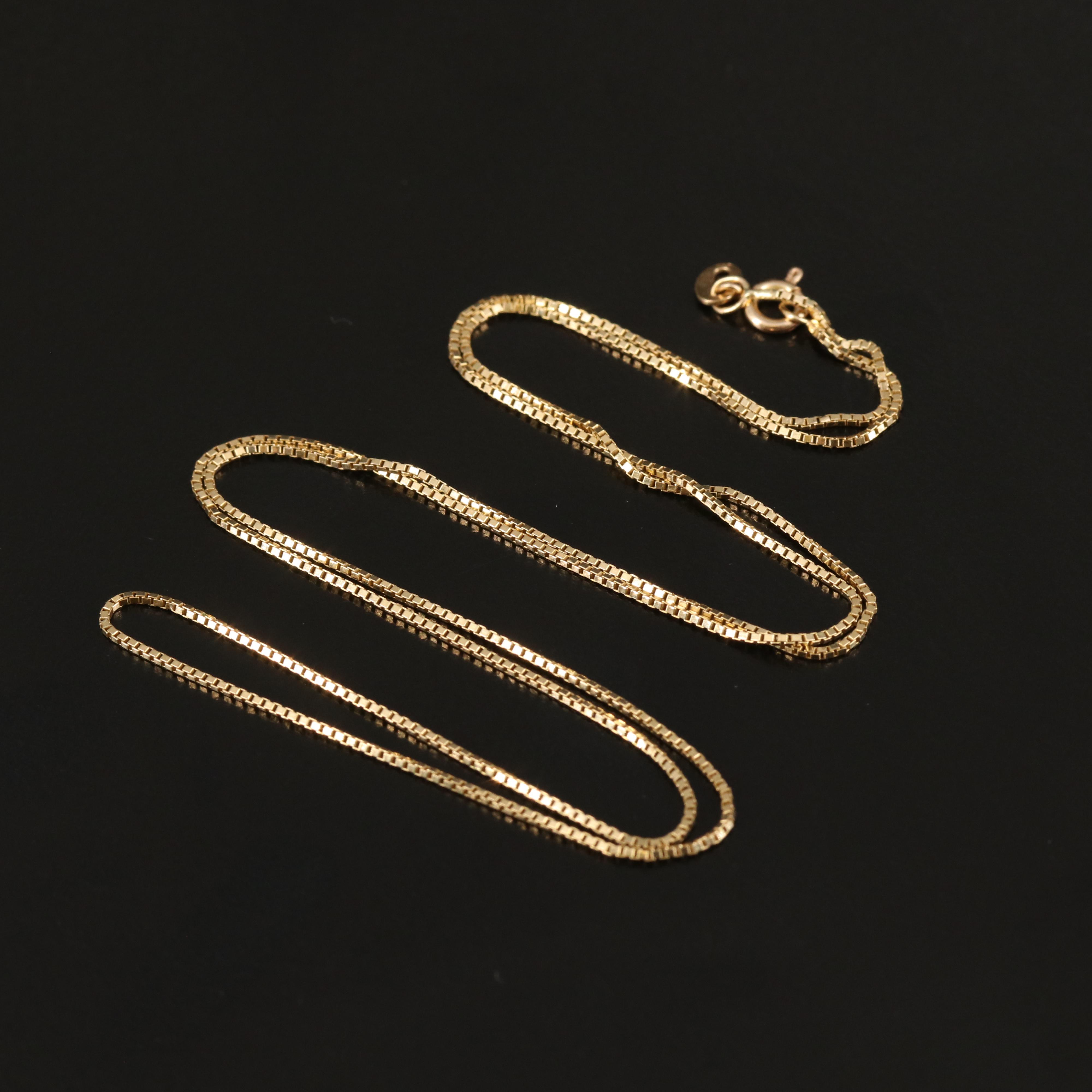 14K Box Chain Necklace