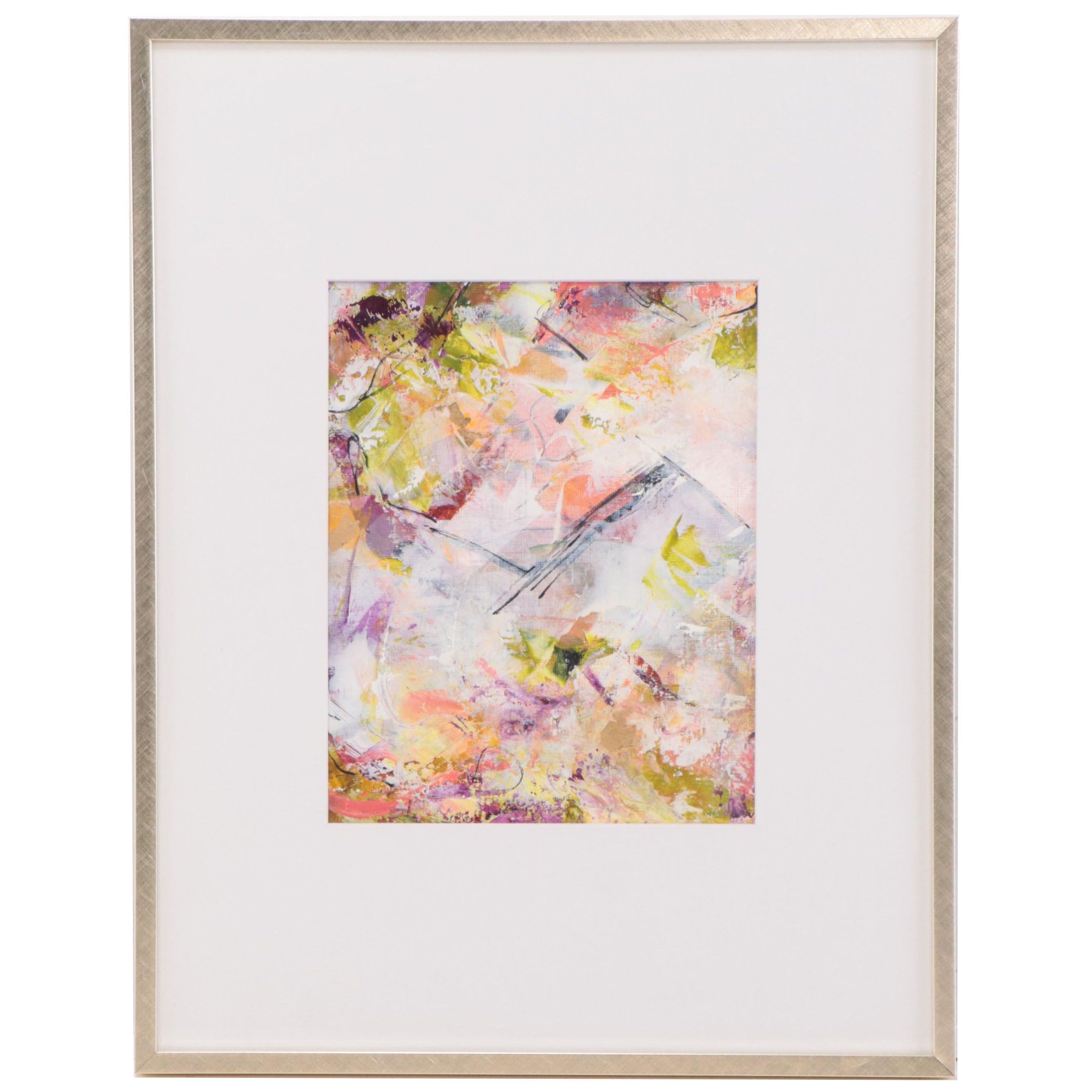 Sanna Abstract Acrylic Painting "Golden Glow"