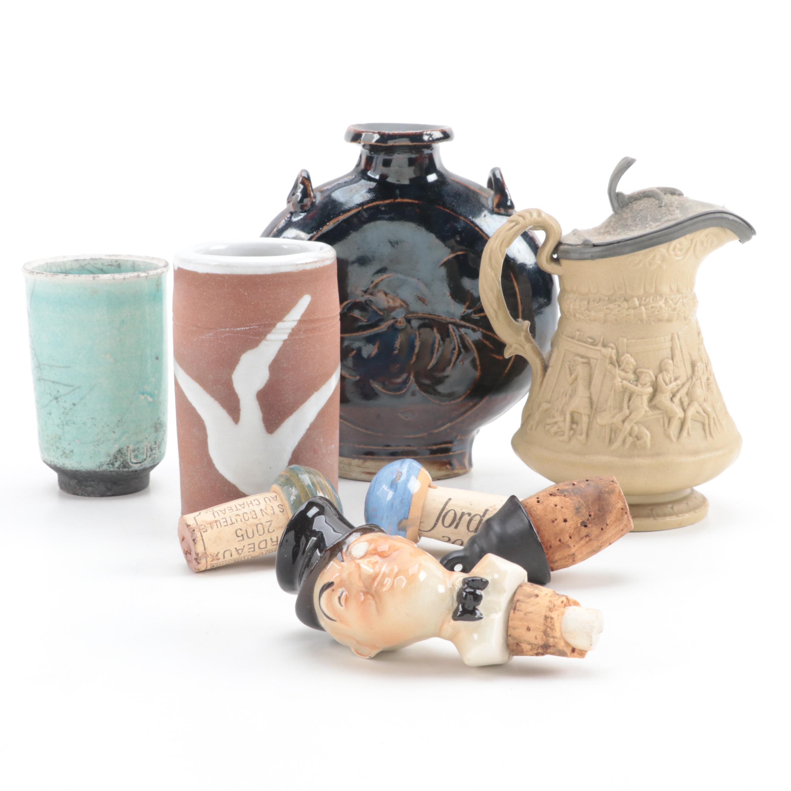 Ridgway English Relief Molded  Tam O'Shanter Syrup Pitcher and Other Décor