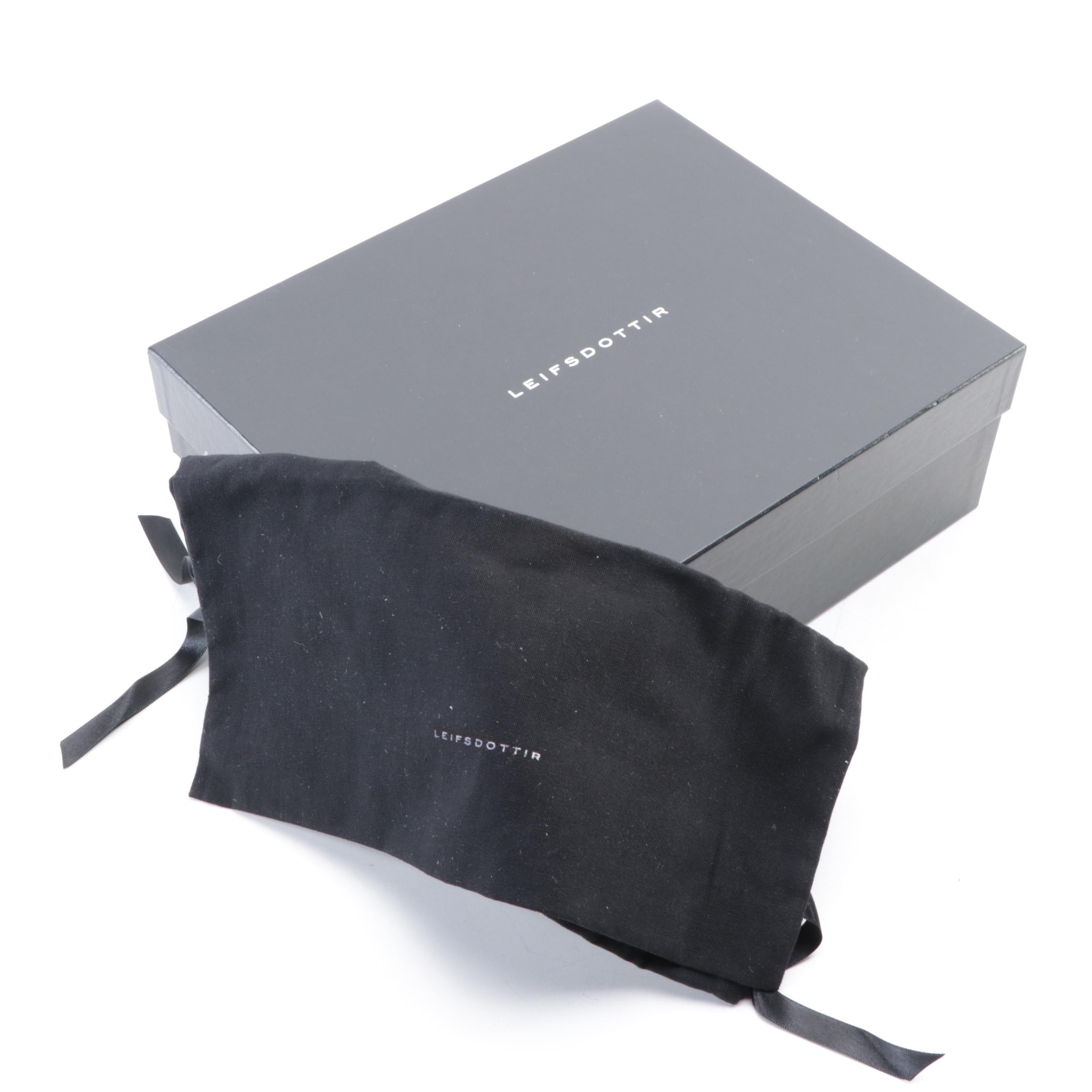 Leifsdottir Strappy Wedges in Leather and Wood