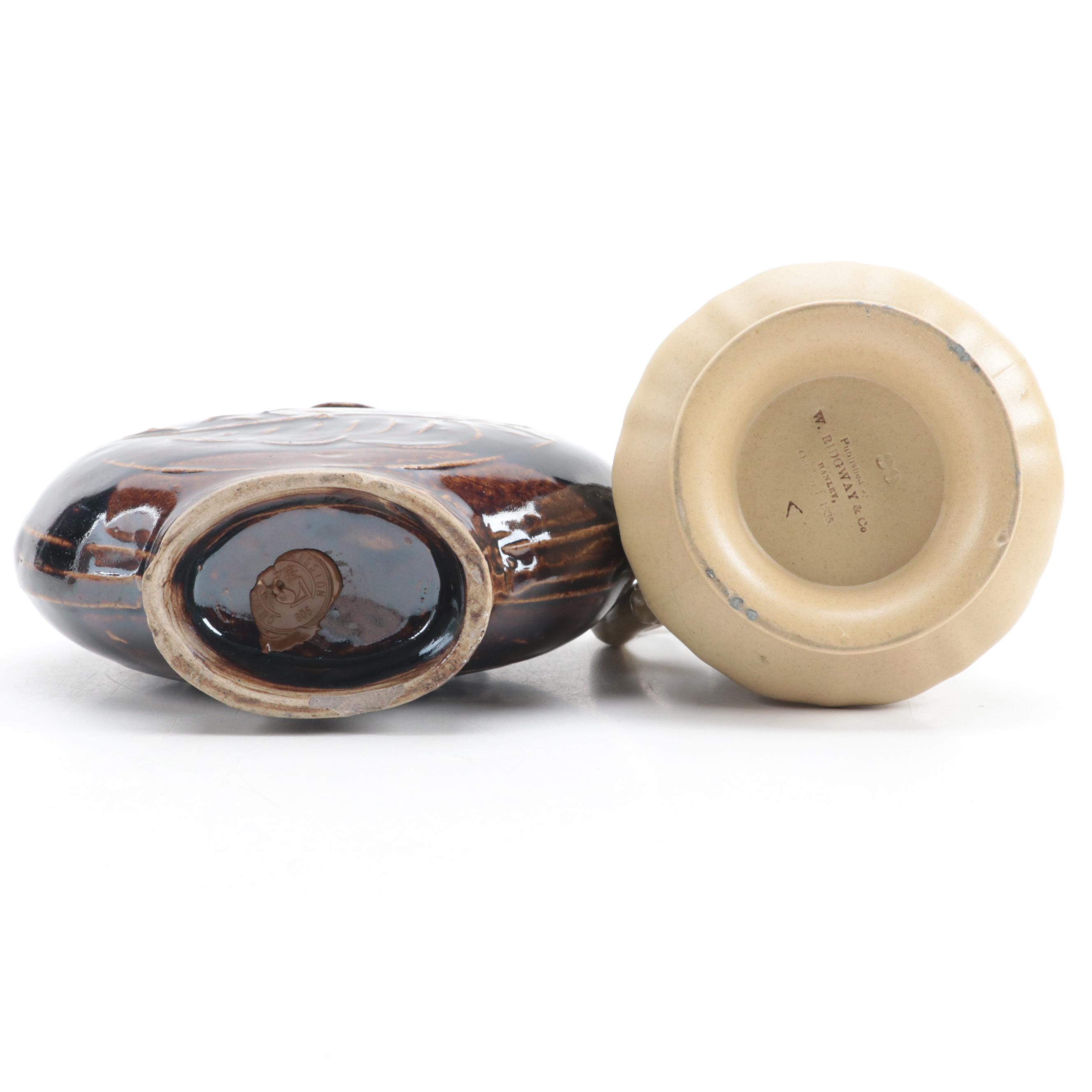 Ridgway English Relief Molded  Tam O'Shanter Syrup Pitcher and Other Décor