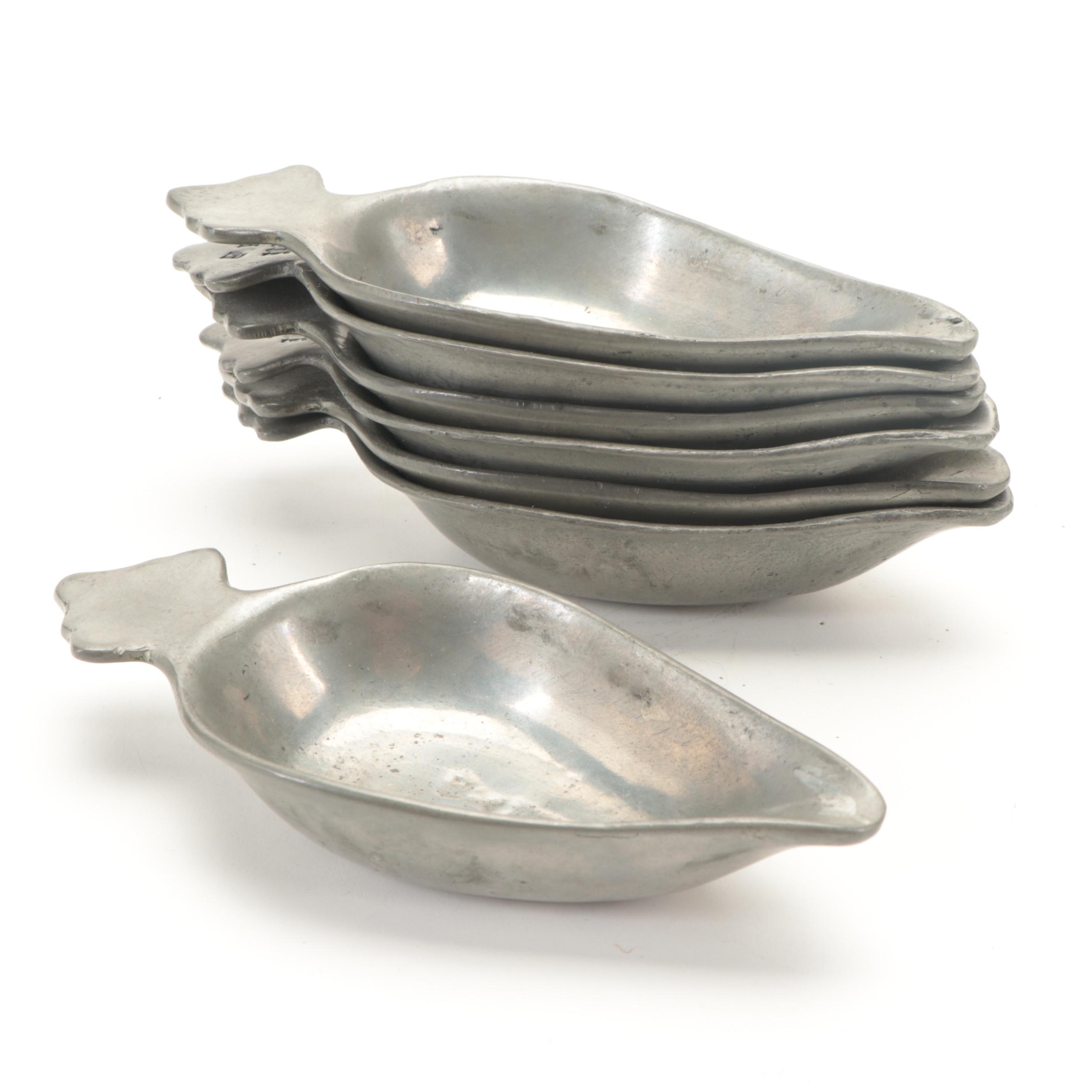 English Pewter Plates and Tankard with Other Tableware