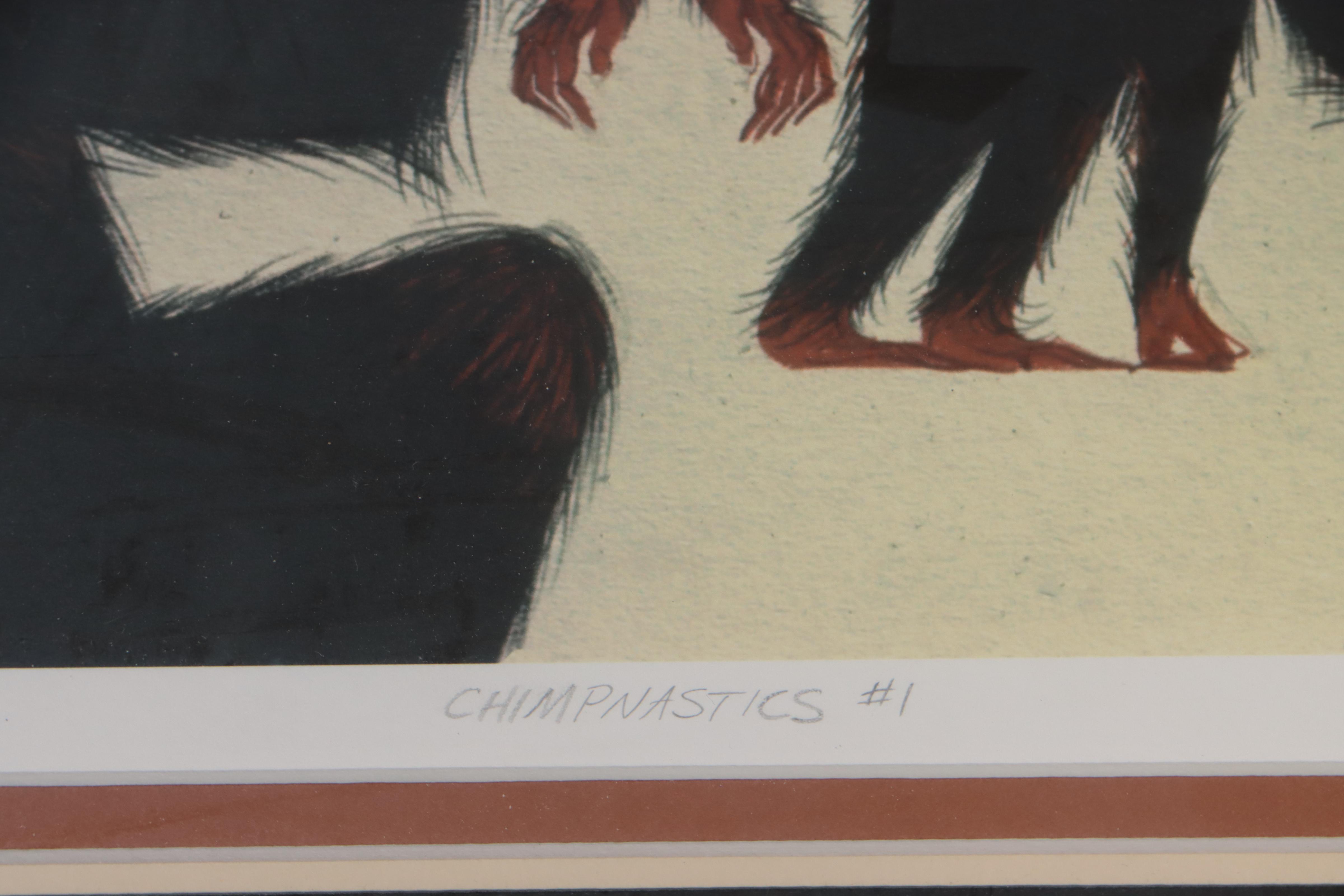 Giclée After Charley Harper "Chimpnastics #1"