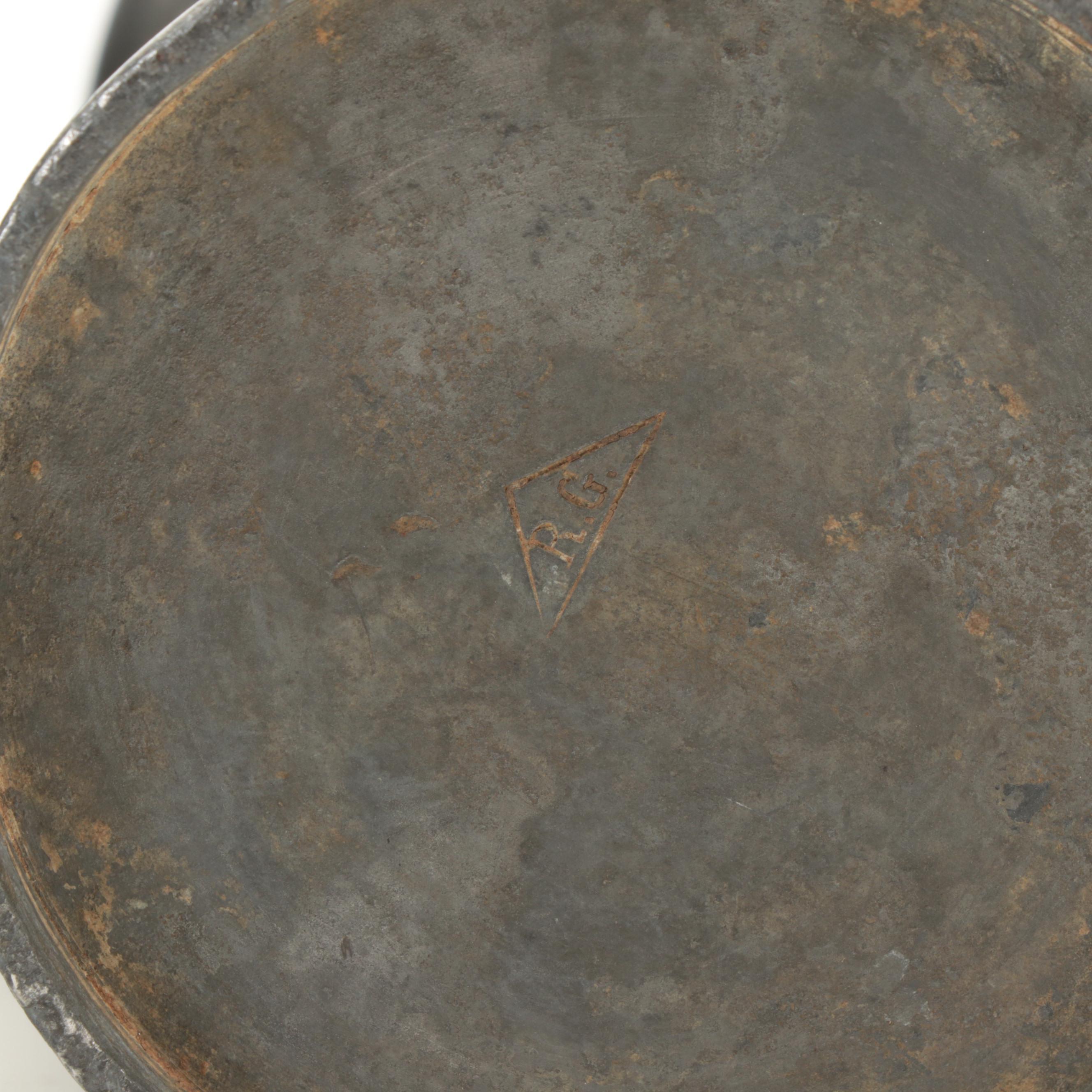 French Pewter Graduated Measuring Cups Set