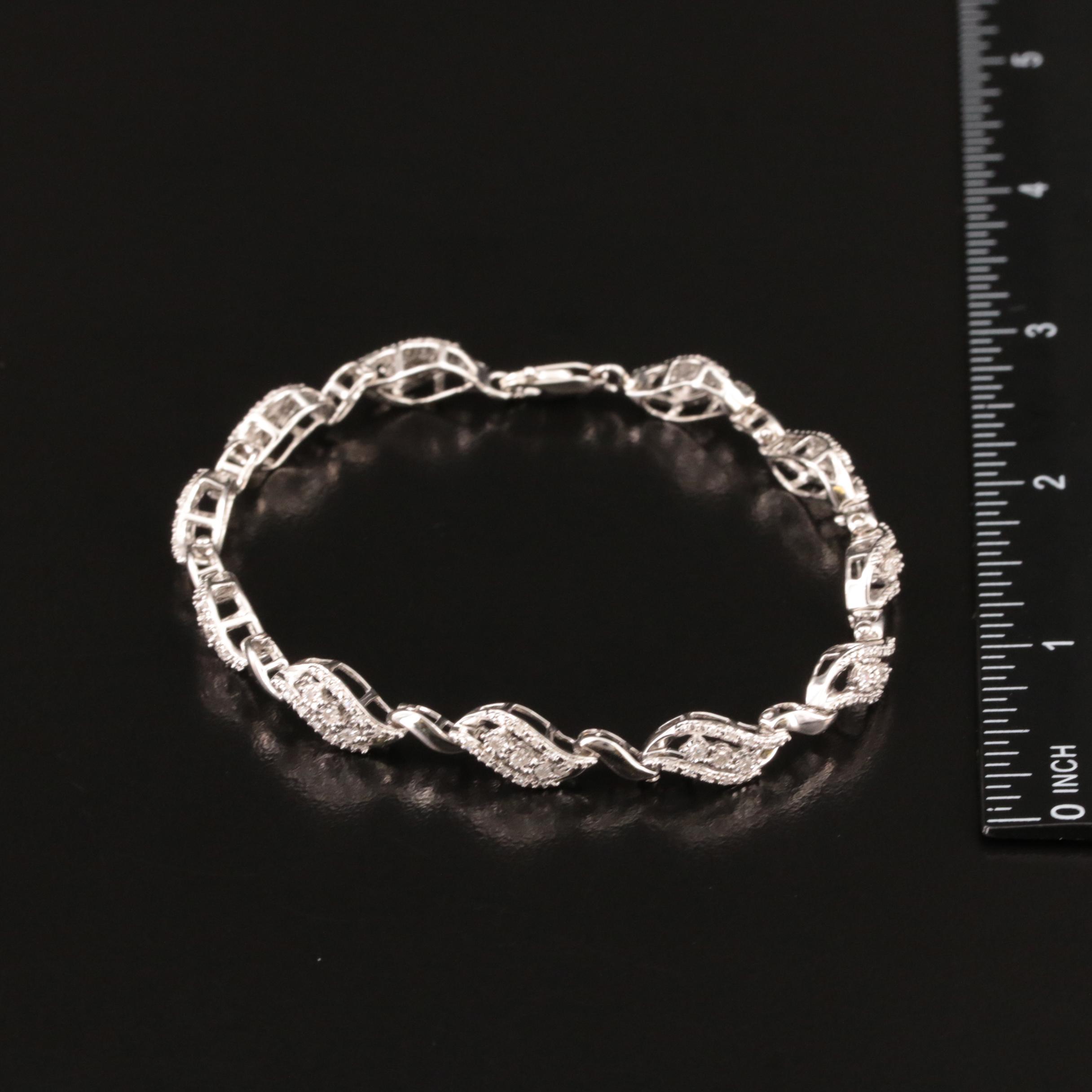 Sterling Diamond Bracelet