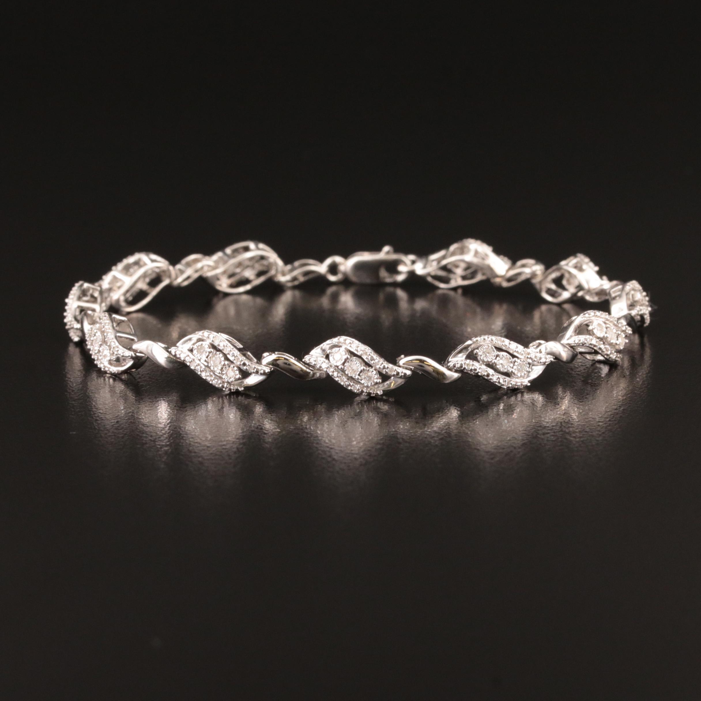 Sterling Diamond Bracelet