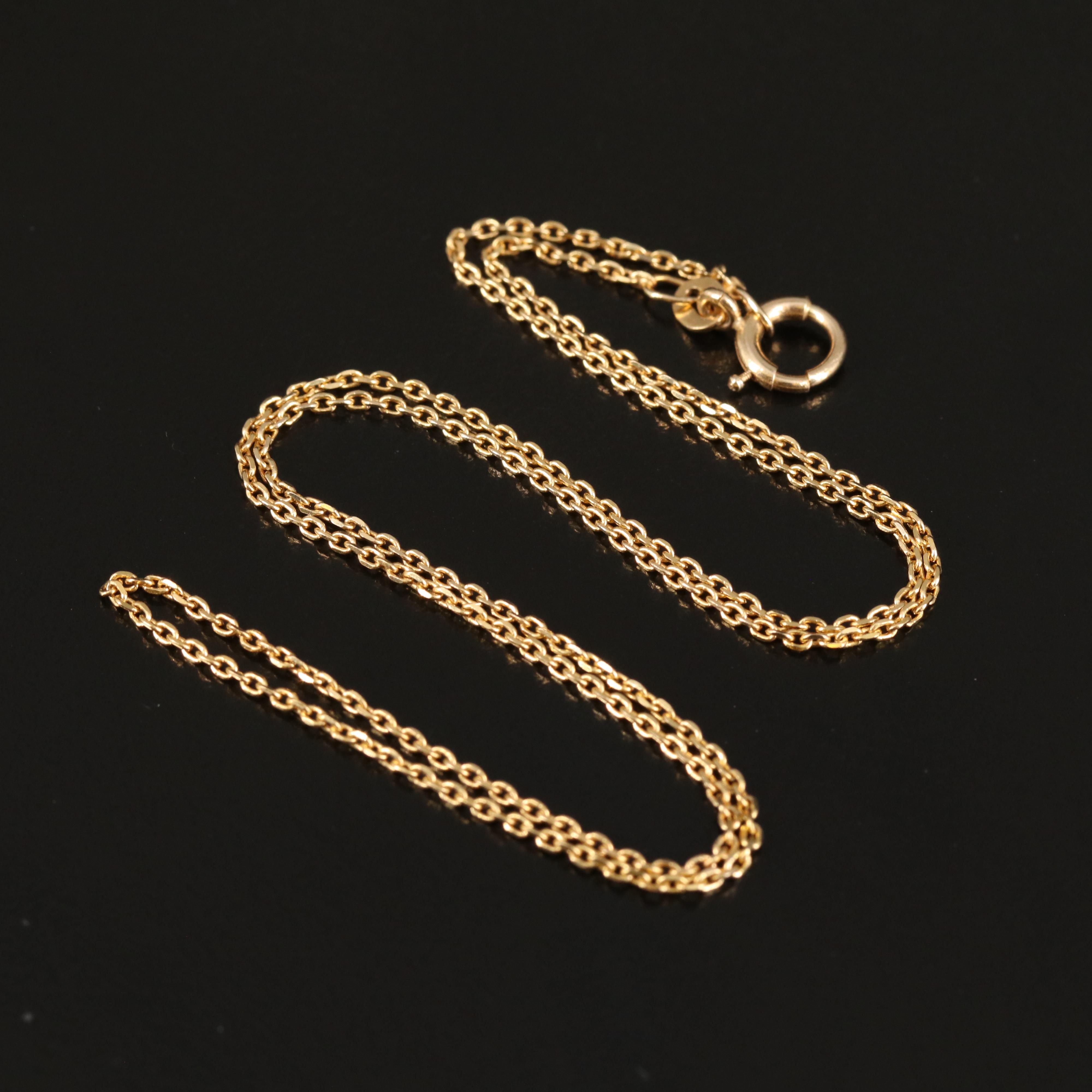 14K Cable Chain Necklace