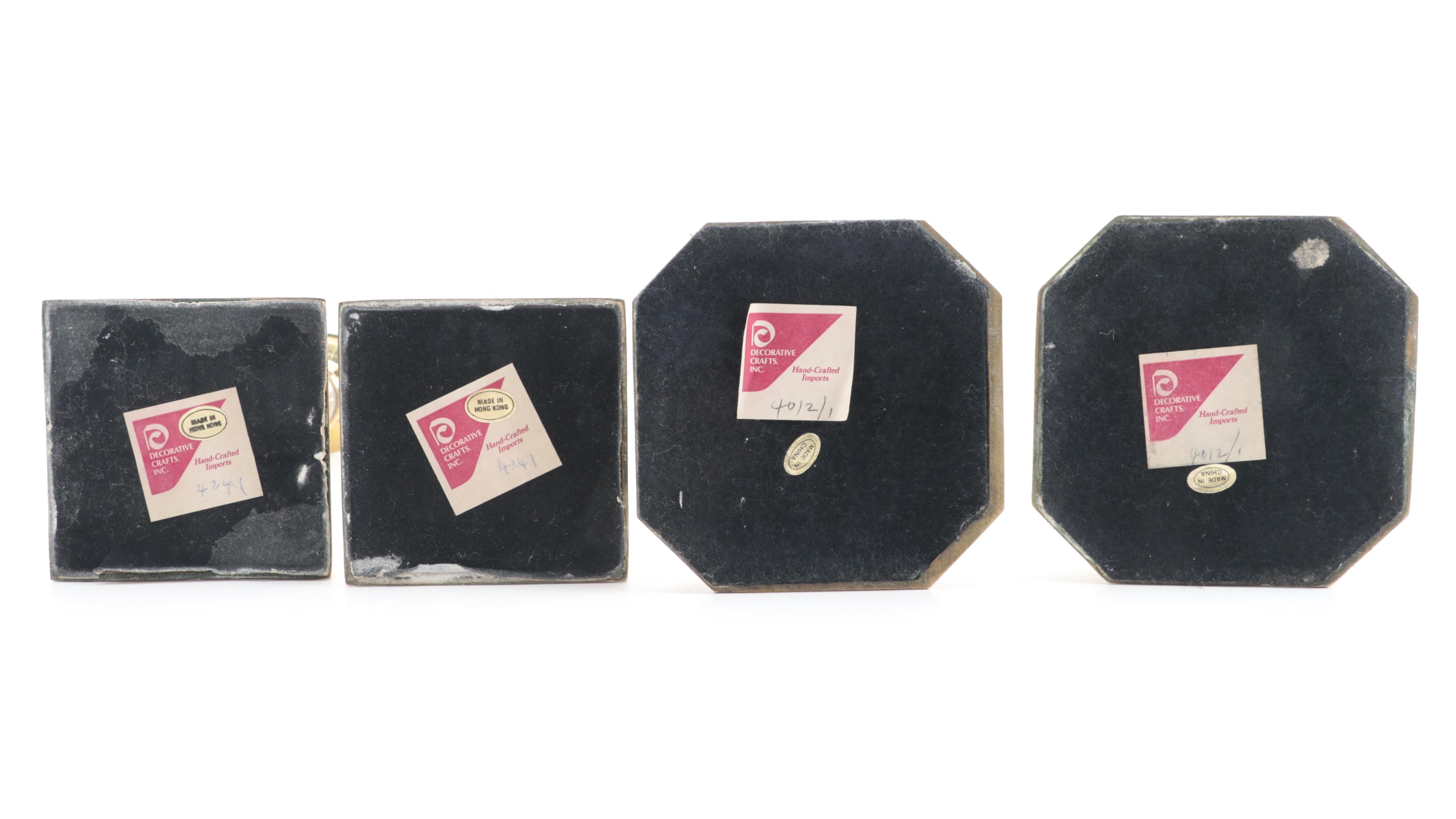 Decorative Crafts Inc Chinese Brass and Acrylic Candlesticks