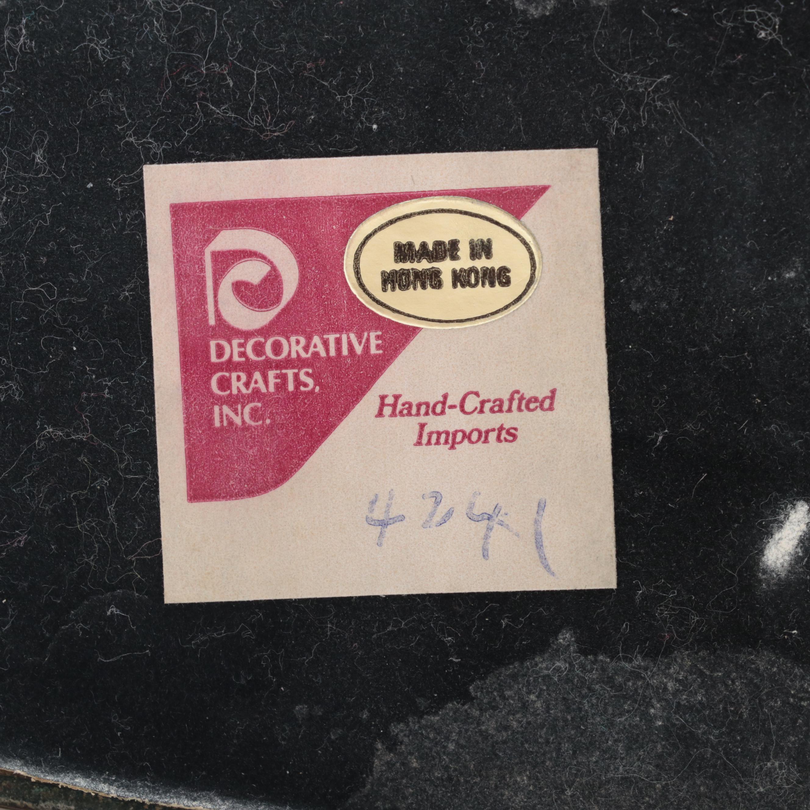 Decorative Crafts Inc Chinese Brass and Acrylic Candlesticks