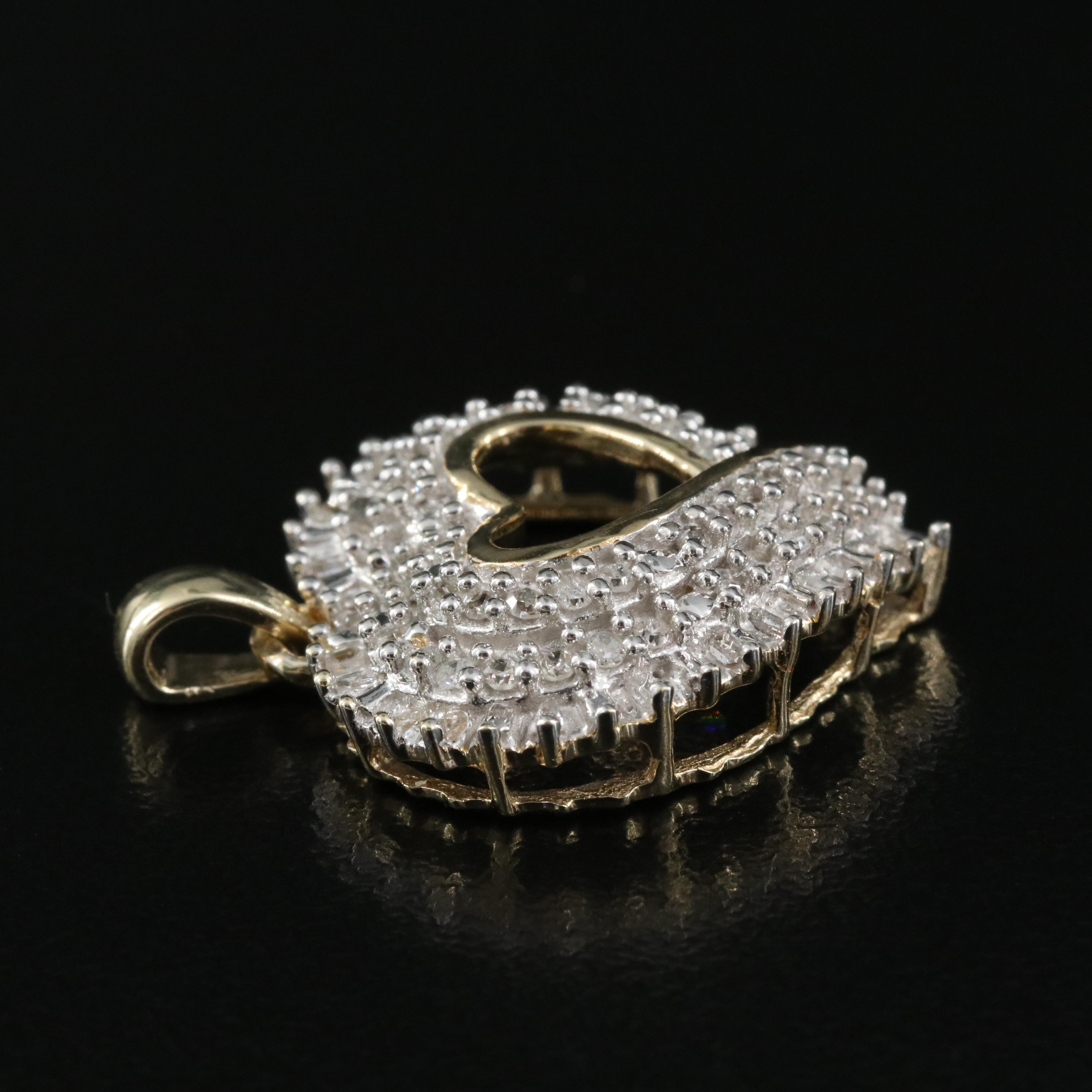 10K 0.50 CTW Diamond Heart Pendant