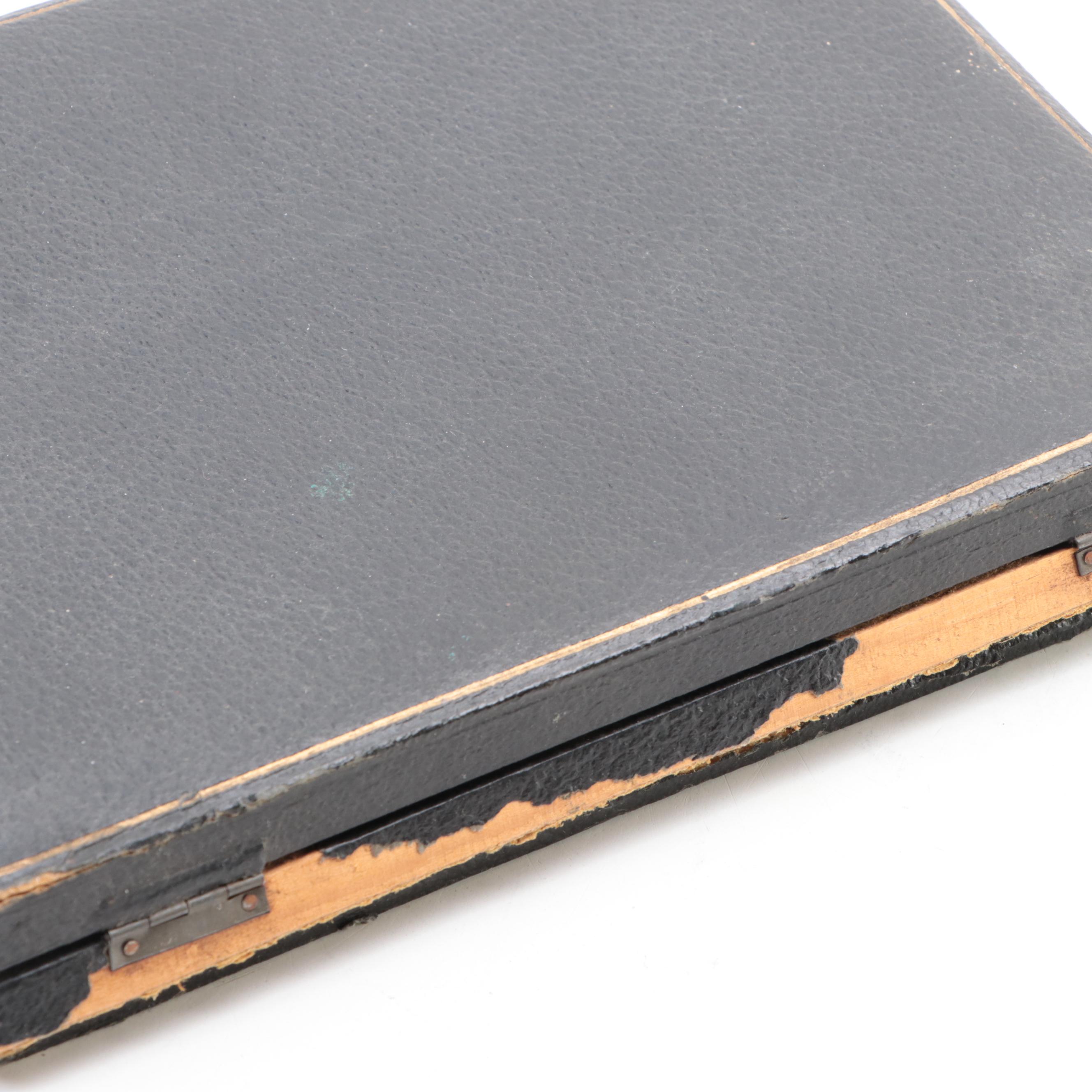 English Silver Plate and Pearlized Bakelite Handled Knives in Presentation Case