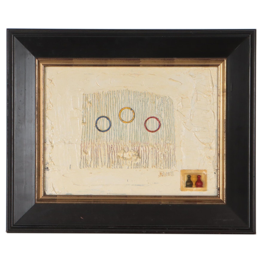 T.A. Boyle Mixed Media Painting "3-Ring: A Child at Play"