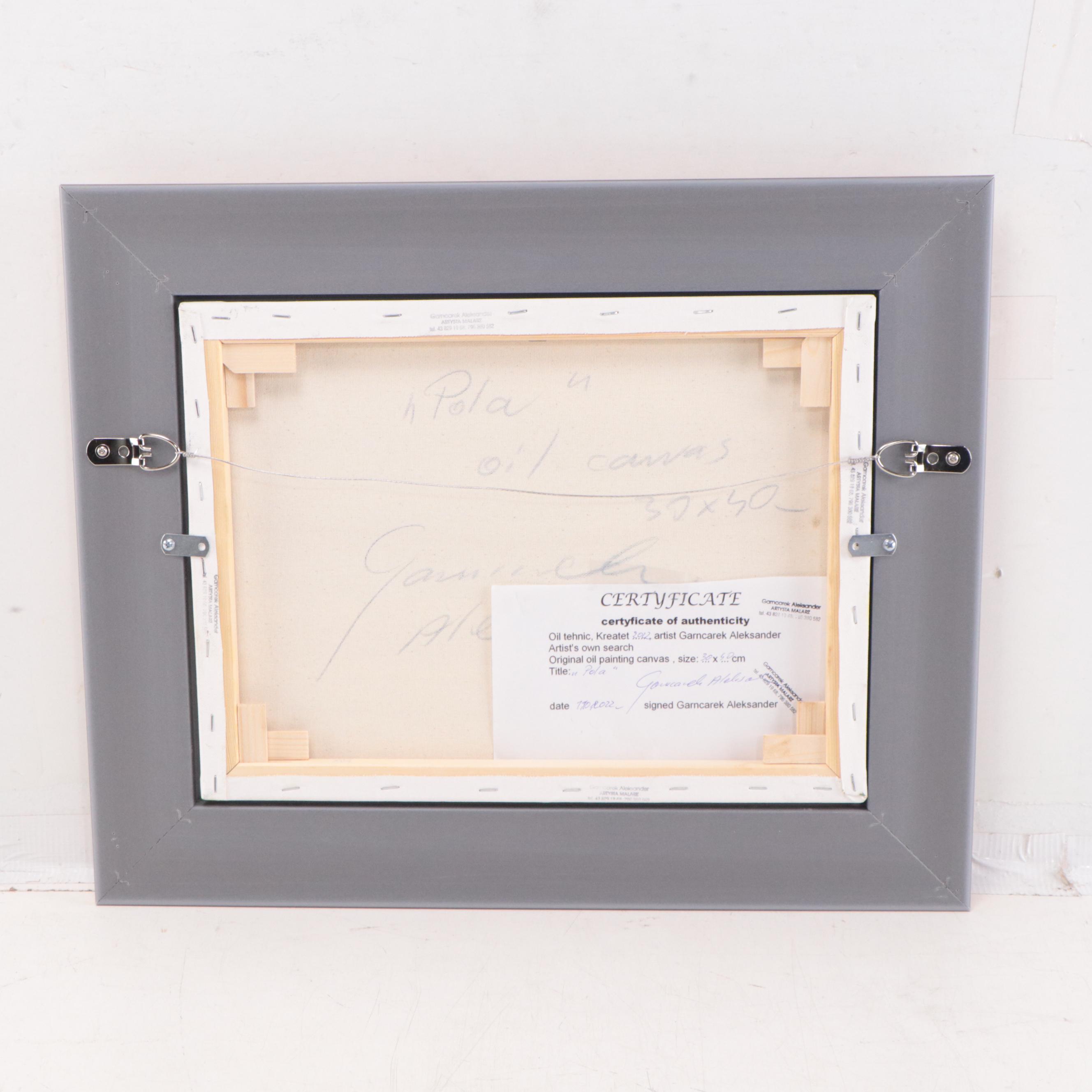 Garncarek Aleksander Oil Painting "Pola," 2022