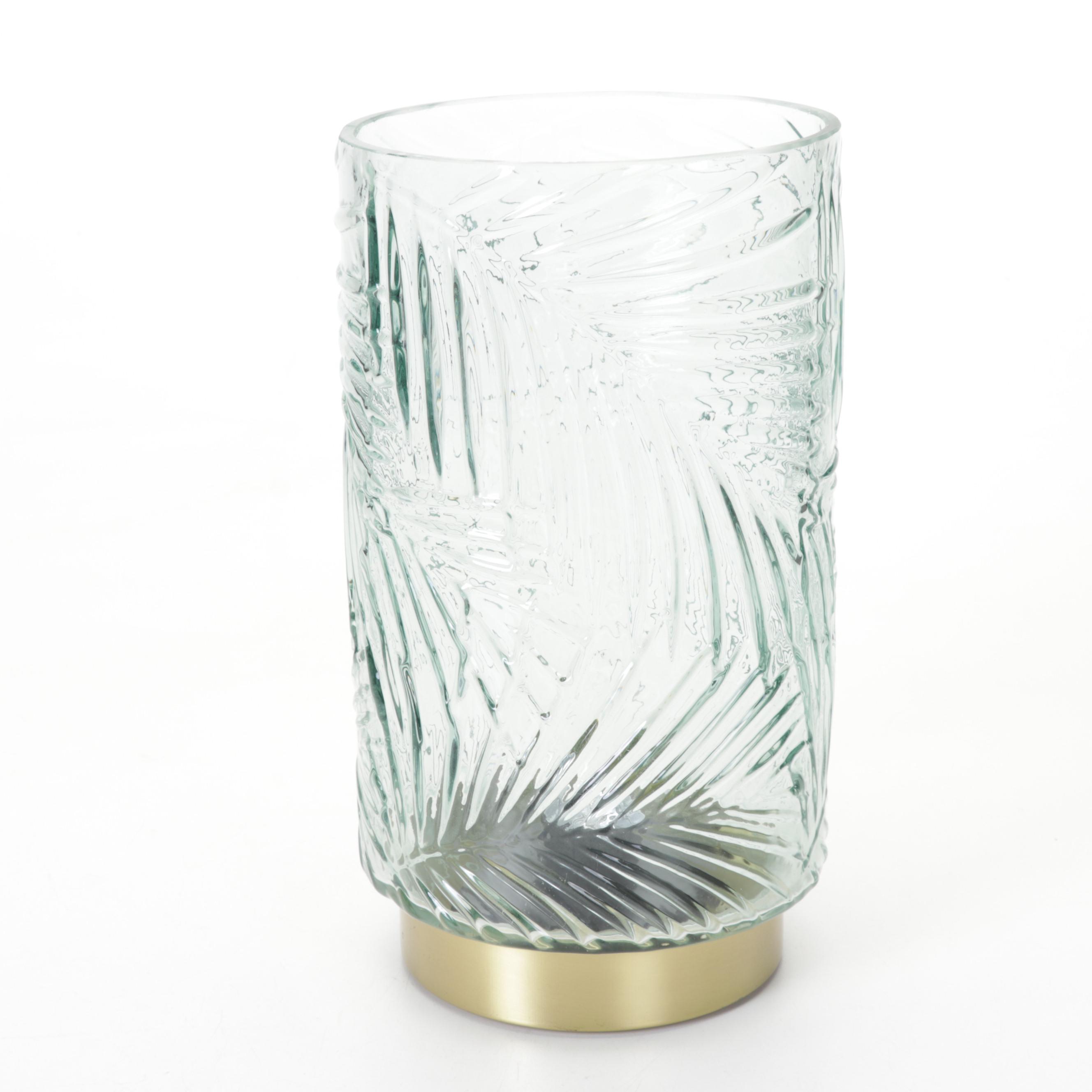 Saks Fifth Avenue Chinese Vase, Rice Bowl and Palm-Textured Table Lamp