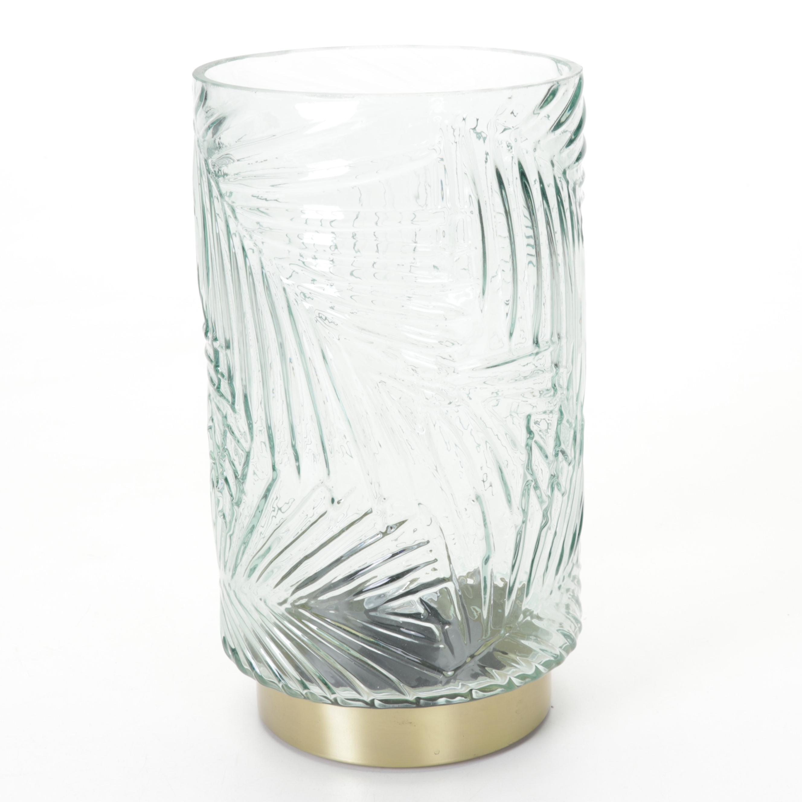 Saks Fifth Avenue Chinese Vase, Rice Bowl and Palm-Textured Table Lamp