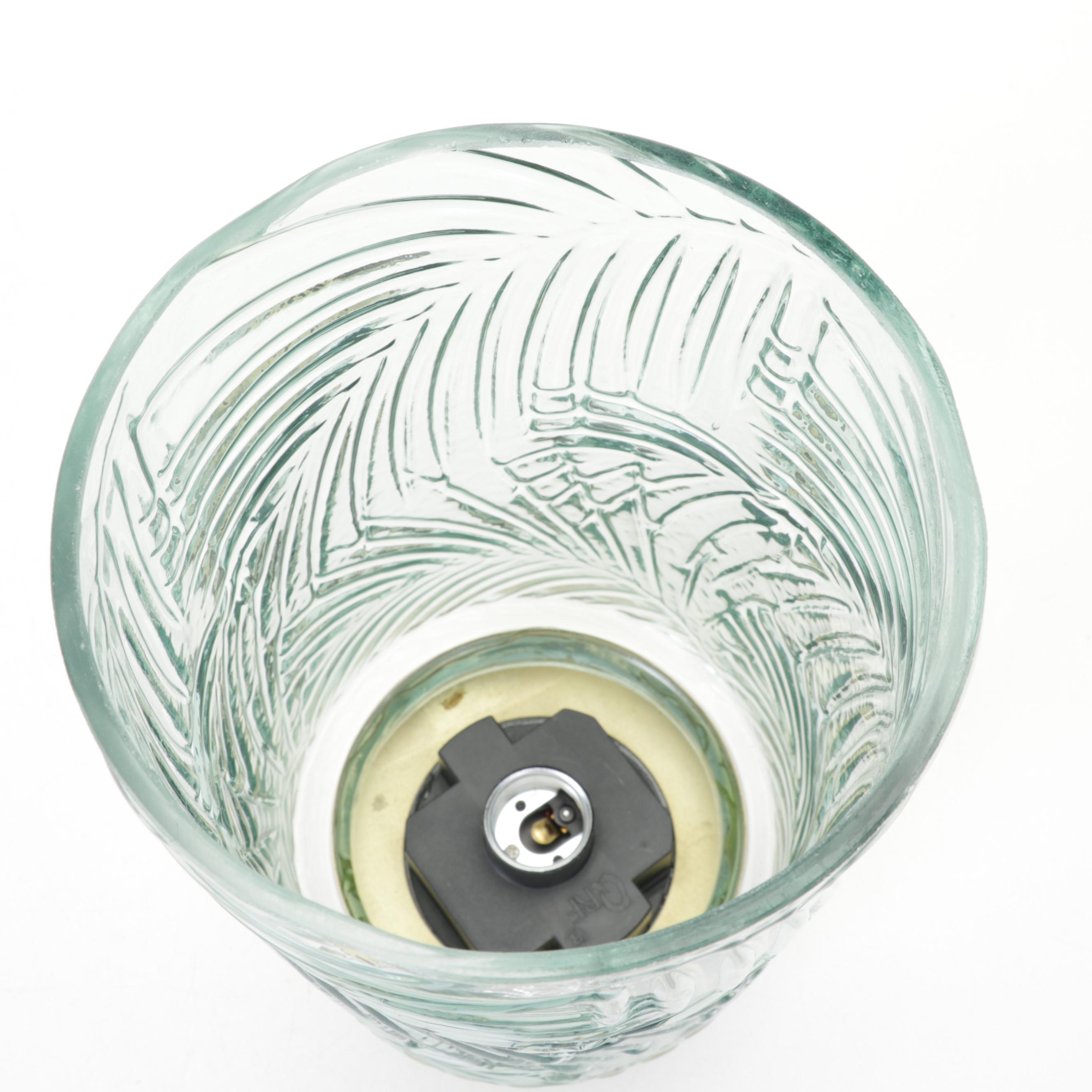 Saks Fifth Avenue Chinese Vase, Rice Bowl and Palm-Textured Table Lamp